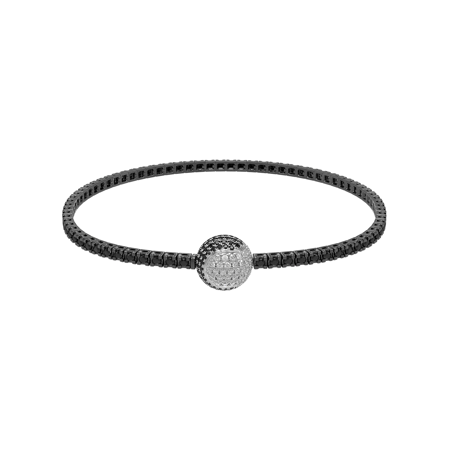 Brățară tennis victory cu diamante negre și incolore de 2.427ct Brățară tennis victory cu diamante negre și incolore de 2.427ct