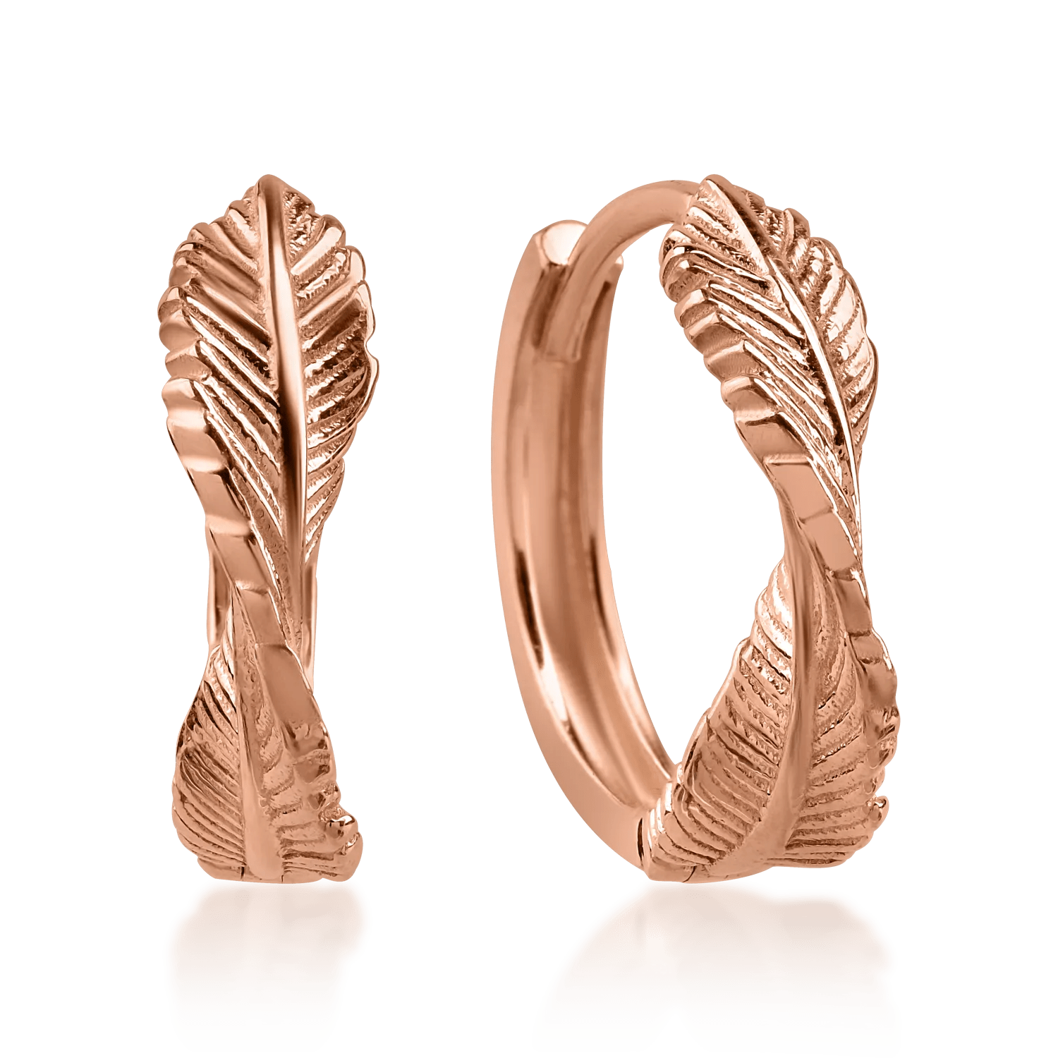 Cercei rotunzi din aur roz Cercei rotunzi din aur roz