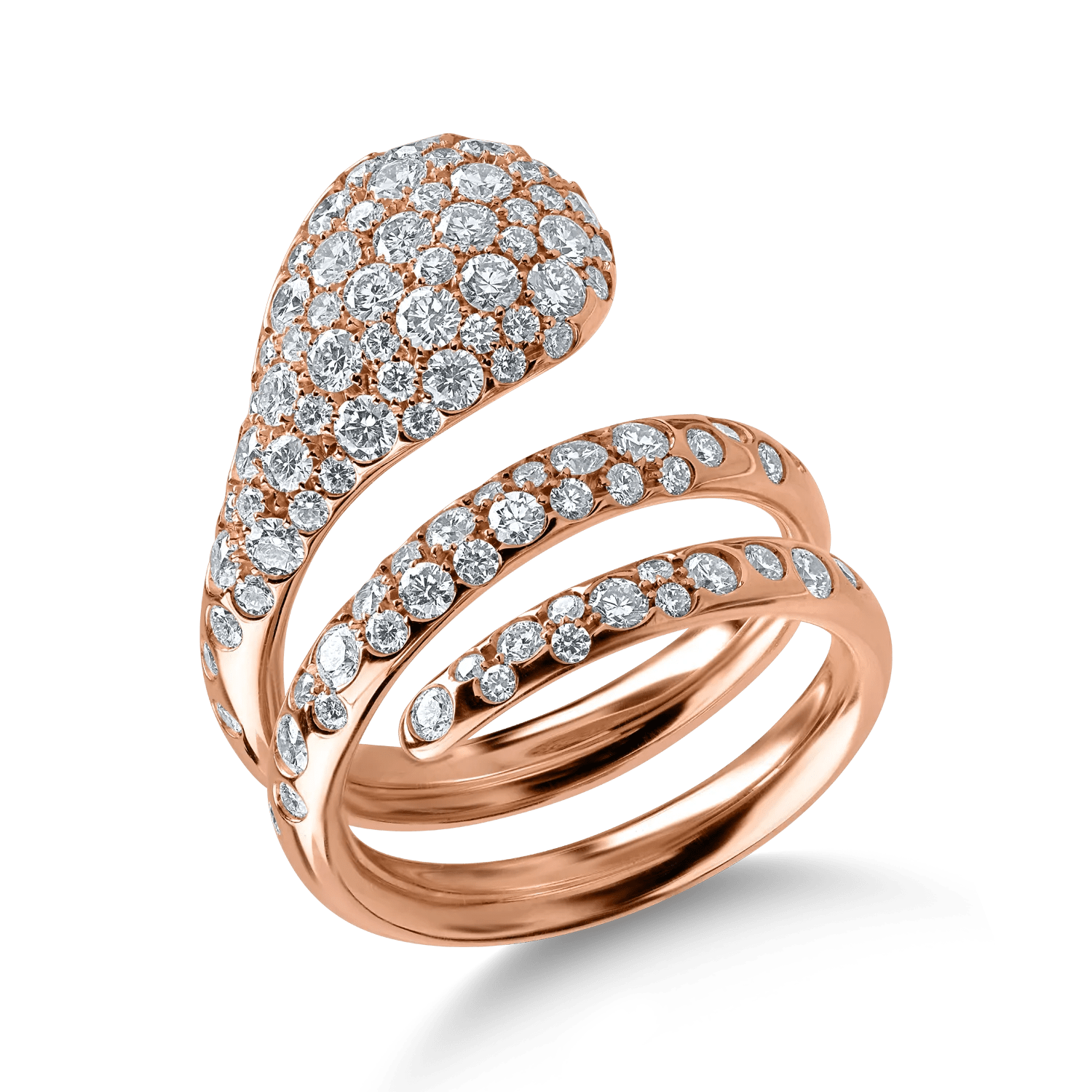 Inel din aur roz cu diamante de 1.8ct Inel din aur roz cu diamante de 1.8ct