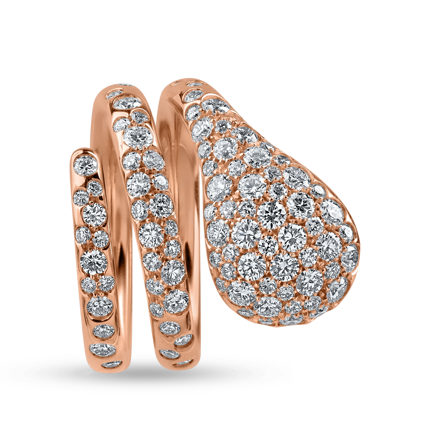 Inel din aur roz cu diamante de 1.8ct Inel din aur roz cu diamante de 1.8ct