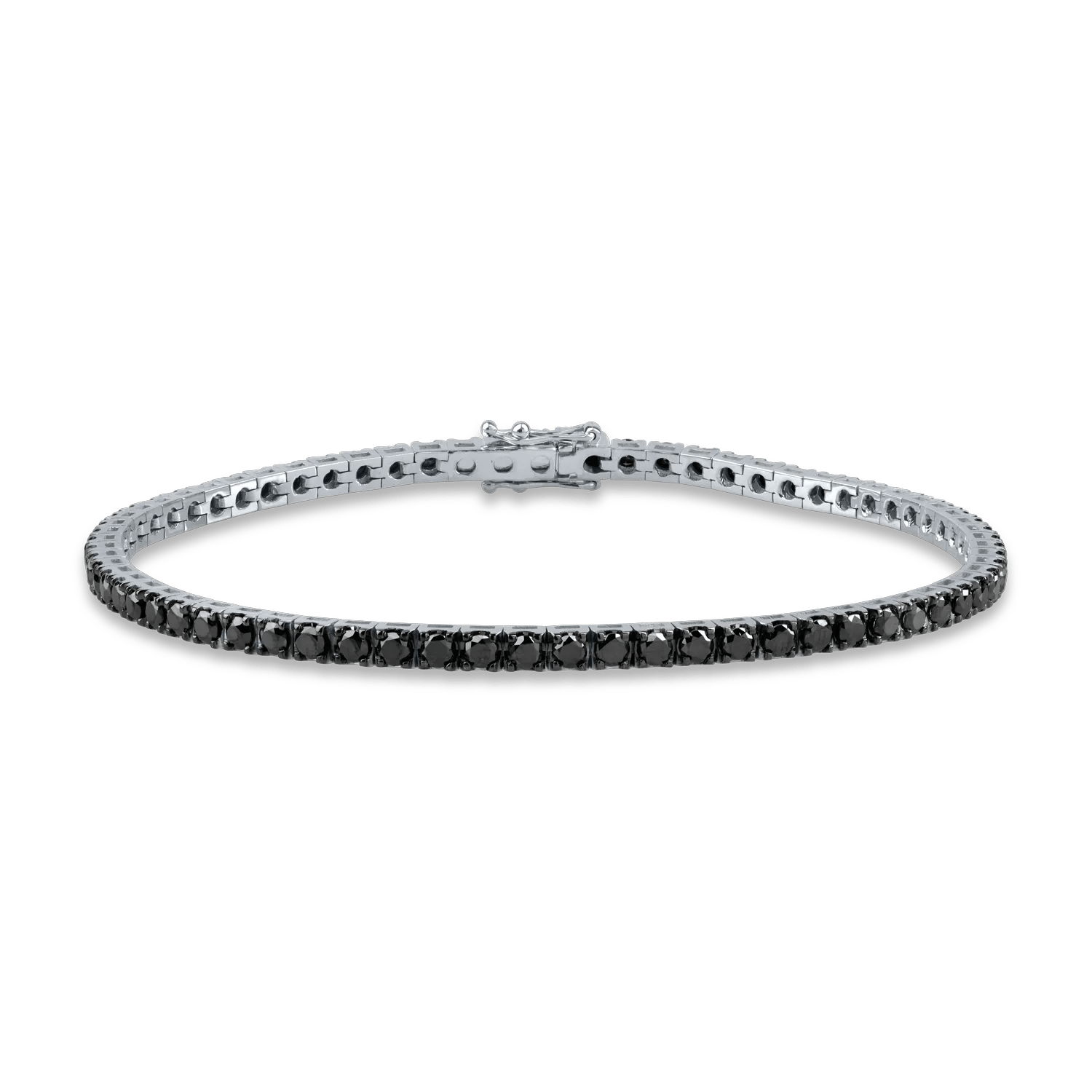 Brățară tennis din aur negru cu diamante negre de 3.8ct Brățară tennis din aur negru cu diamante negre de 3.8ct
