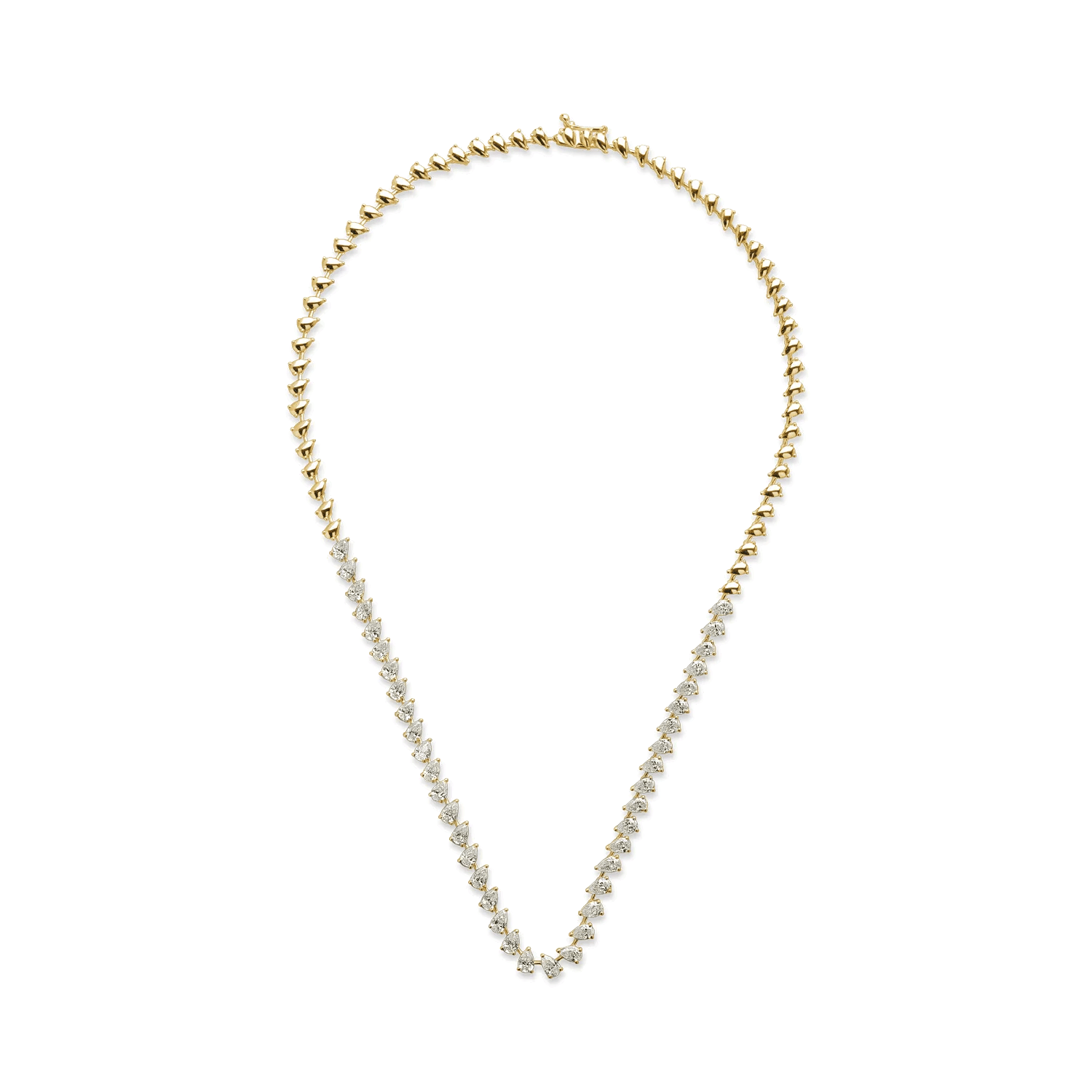 Colier tennis din aur galben cu diamante de 6.58ct Colier tennis din aur galben cu diamante de 6.58ct