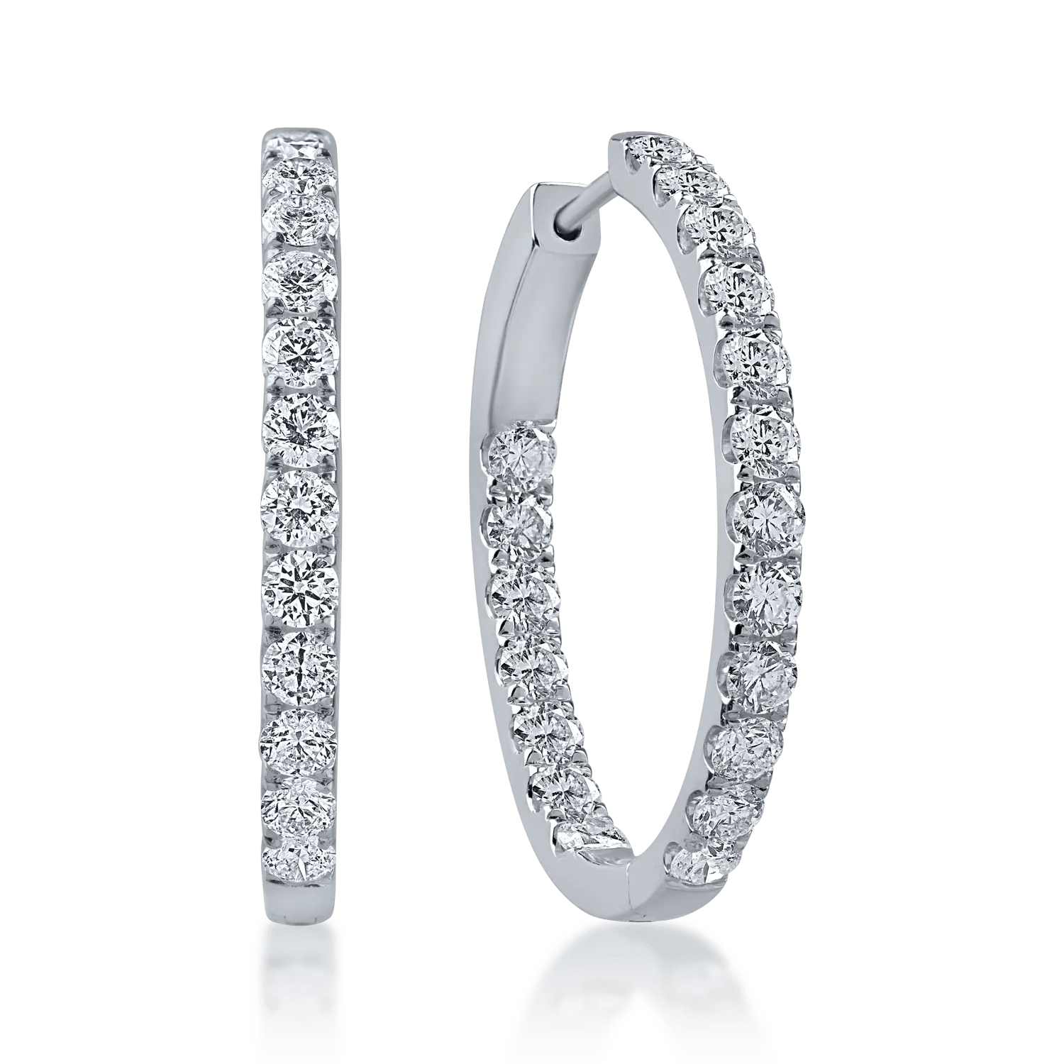 Cercei aur alb cu diamante 1.96ct Cercei aur alb cu diamante 1.96ct