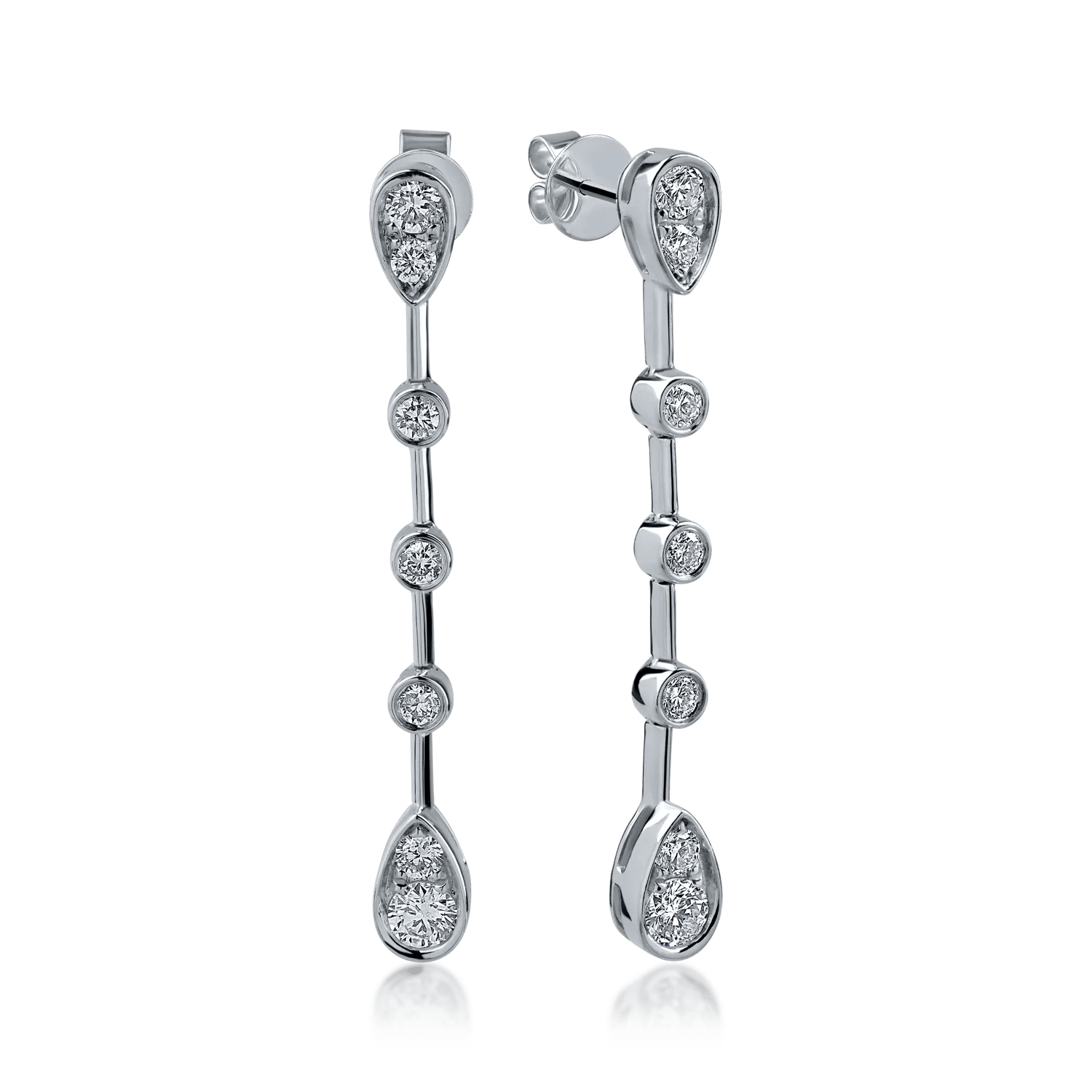 Cercei din aur alb cu diamante 0.75ct Cercei din aur alb cu diamante 0.75ct