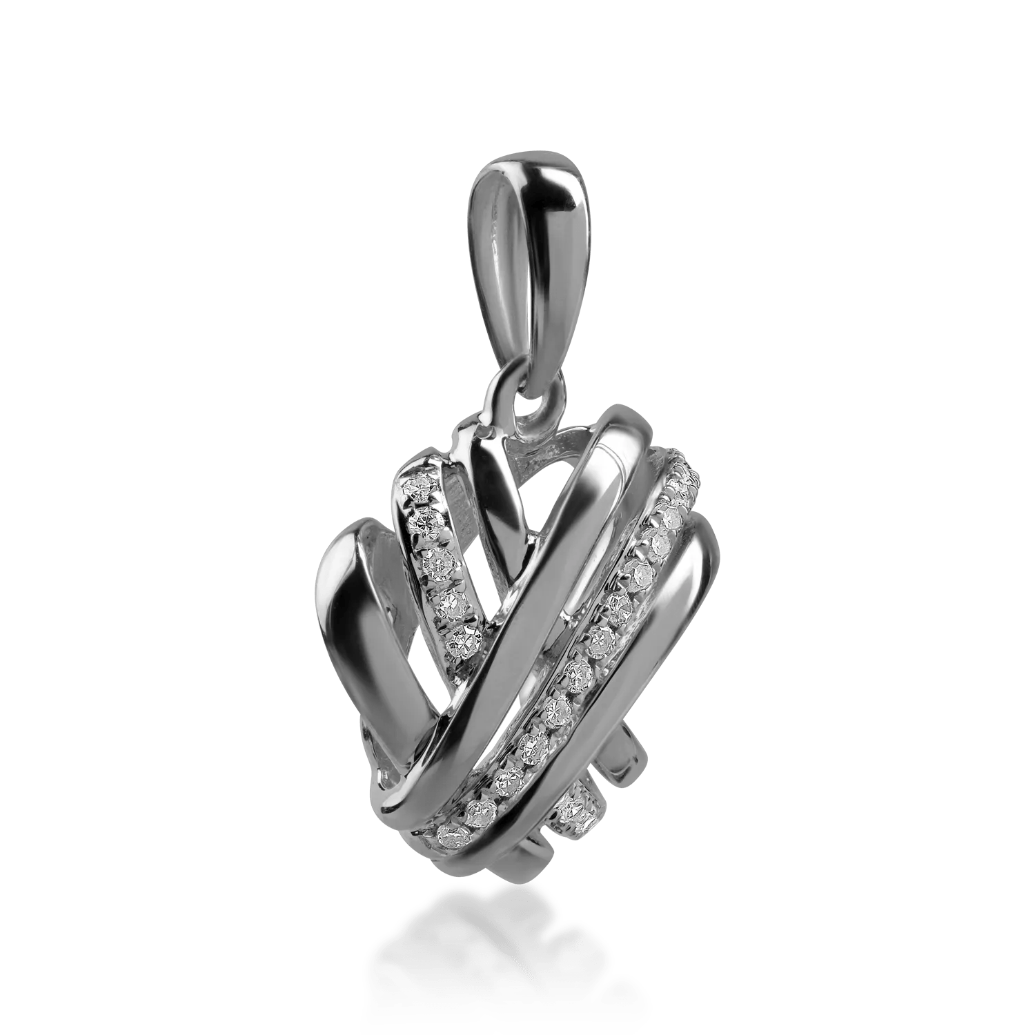 Pandantiv din aur alb cu diamante de 0.063ct Pandantiv din aur alb cu diamante de 0.063ct