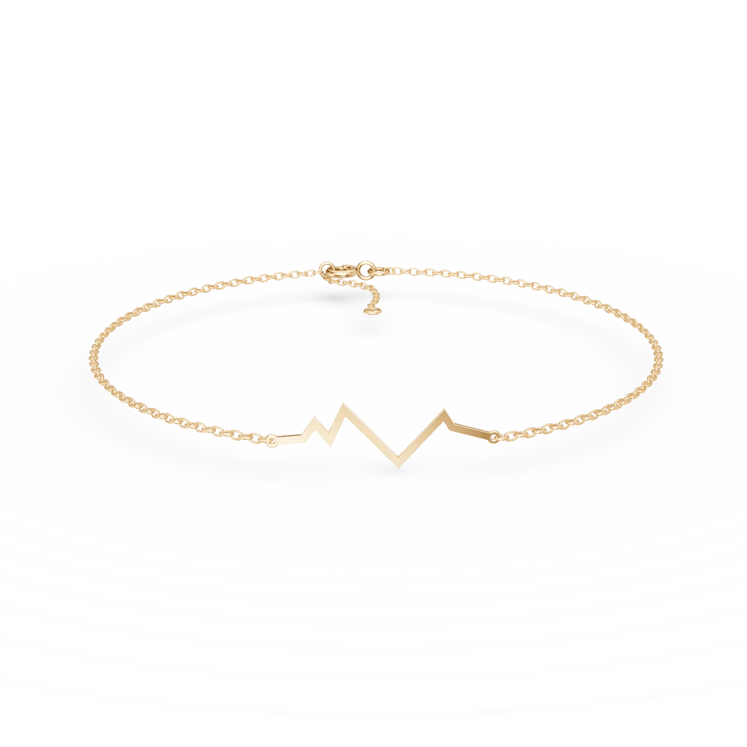 Brățară din aur galben cu pandantiv puls inimii Brățară din aur galben cu pandantiv puls inimii