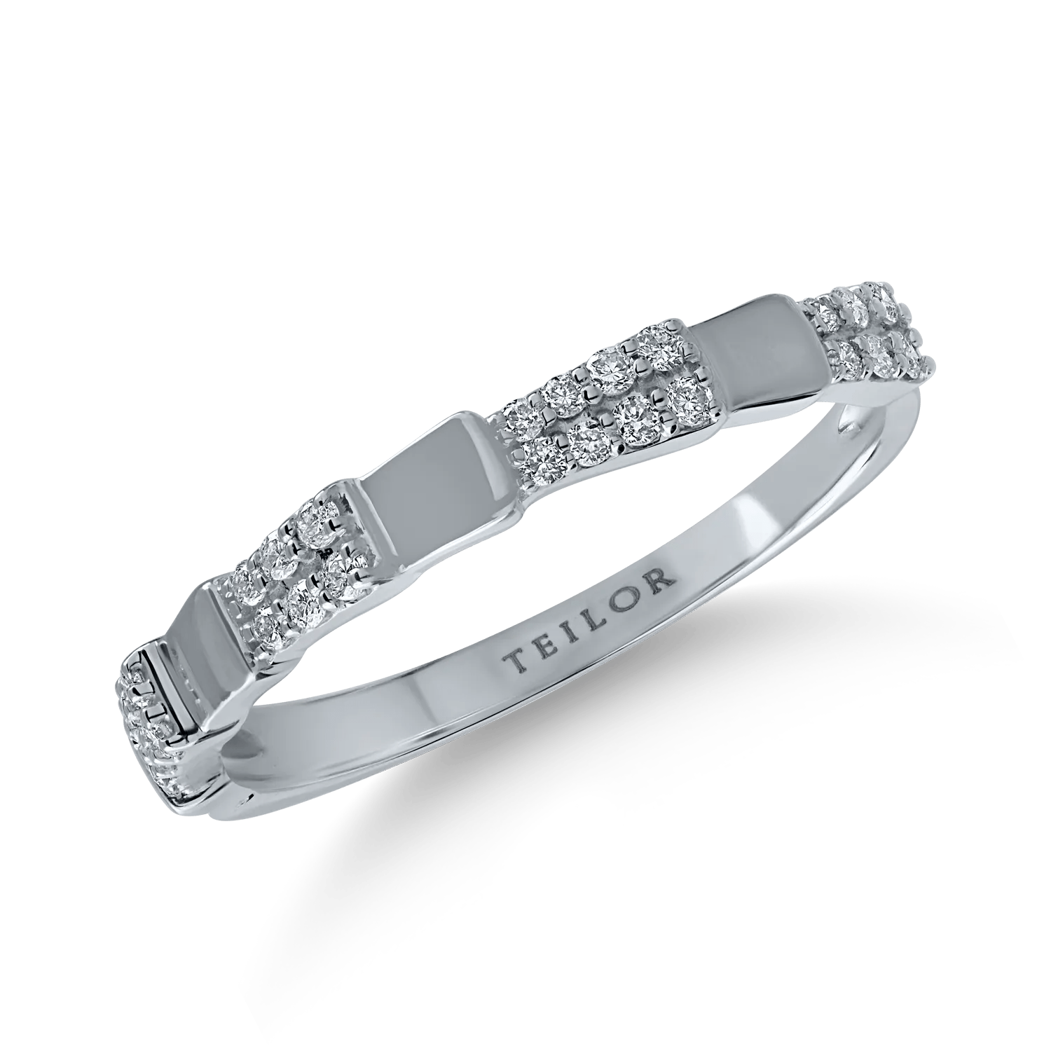 Inel din aur alb cu diamante de 0.16ct Inel din aur alb cu diamante de 0.16ct
