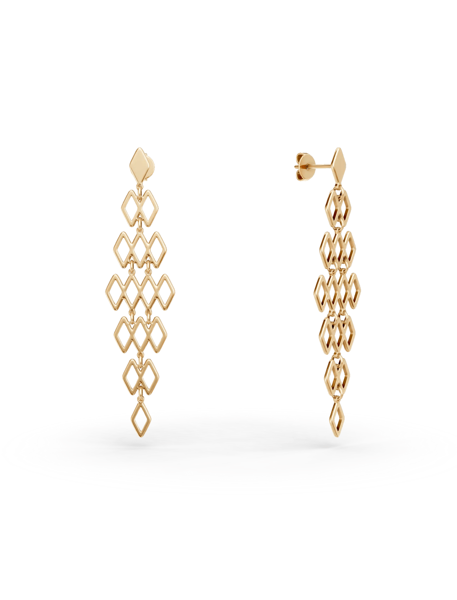 Cercei candelabru aur galben Cercei candelabru aur galben