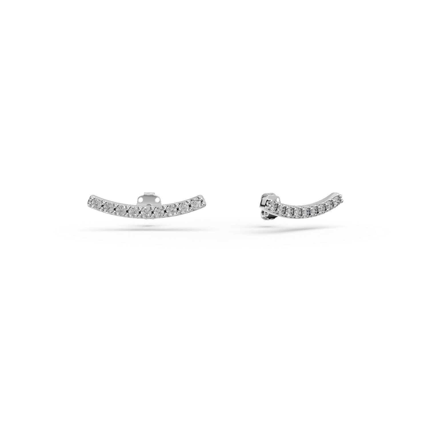Cercei stud din aur alb cu zirconia Cercei stud din aur alb cu zirconia