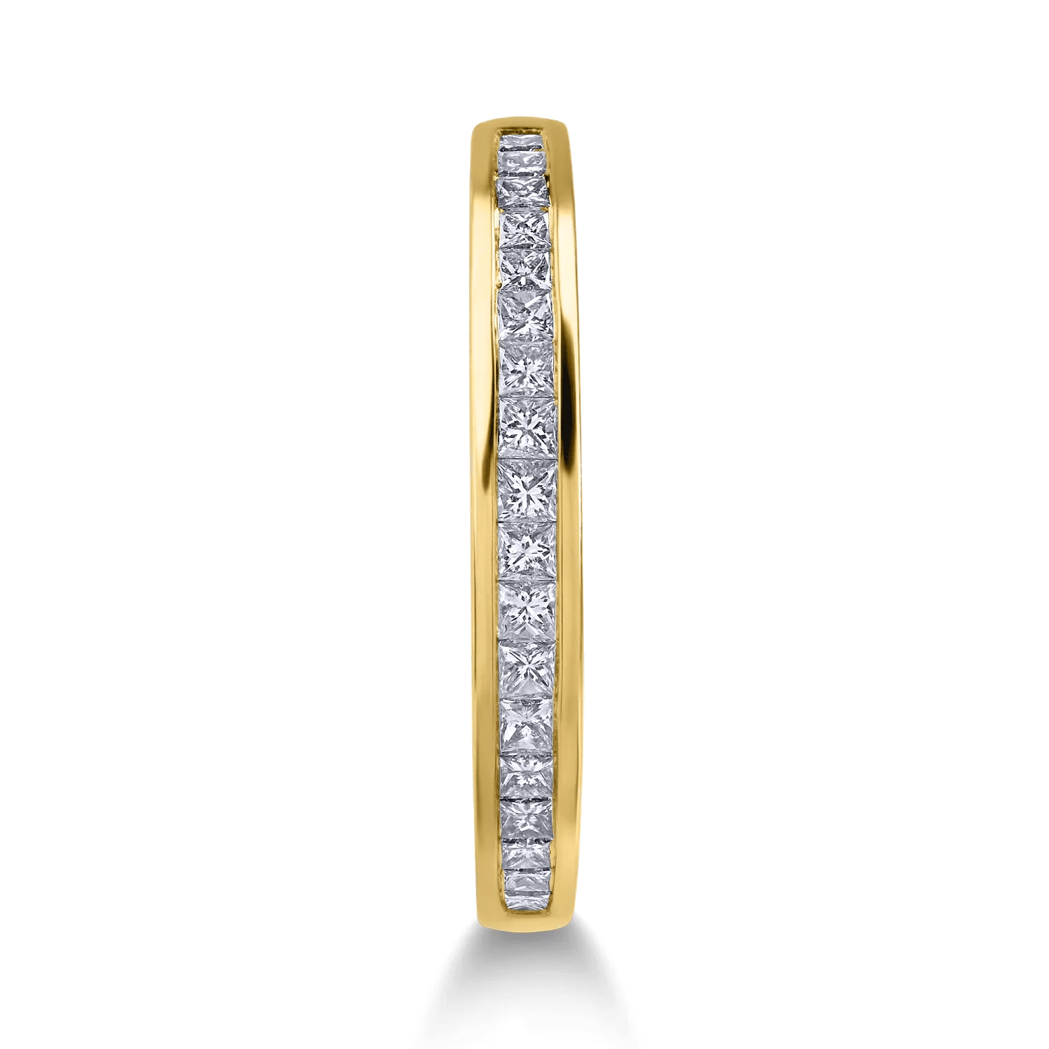 Inel semi eternity din aur galben cu diamante princess Inel semi eternity din aur galben cu diamante princess