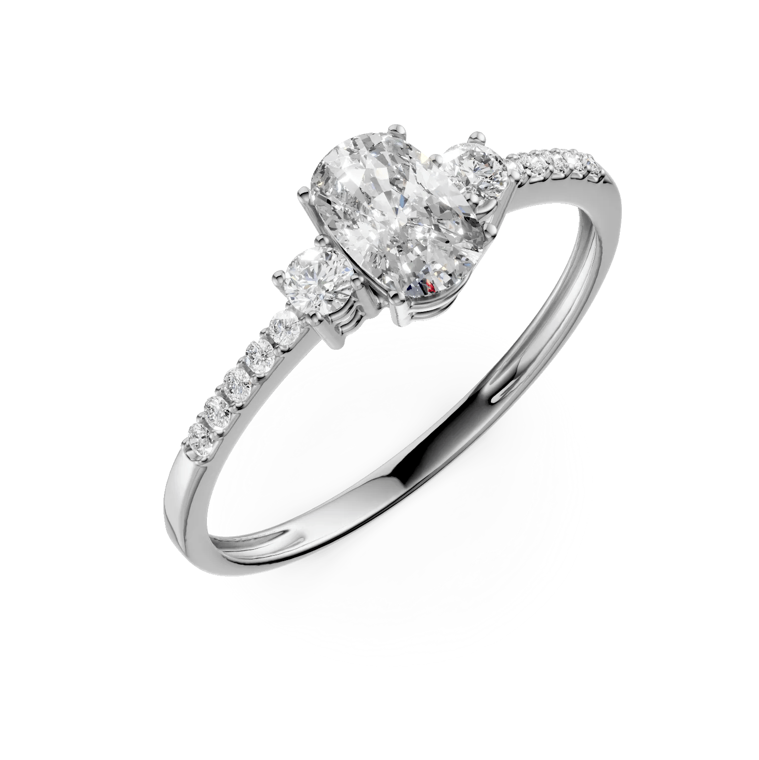 Inel de logodnă din aur alb cu zirconia microsetting – Teilor Inel de logodnă din aur alb cu zirconia microsetting – Teilor
