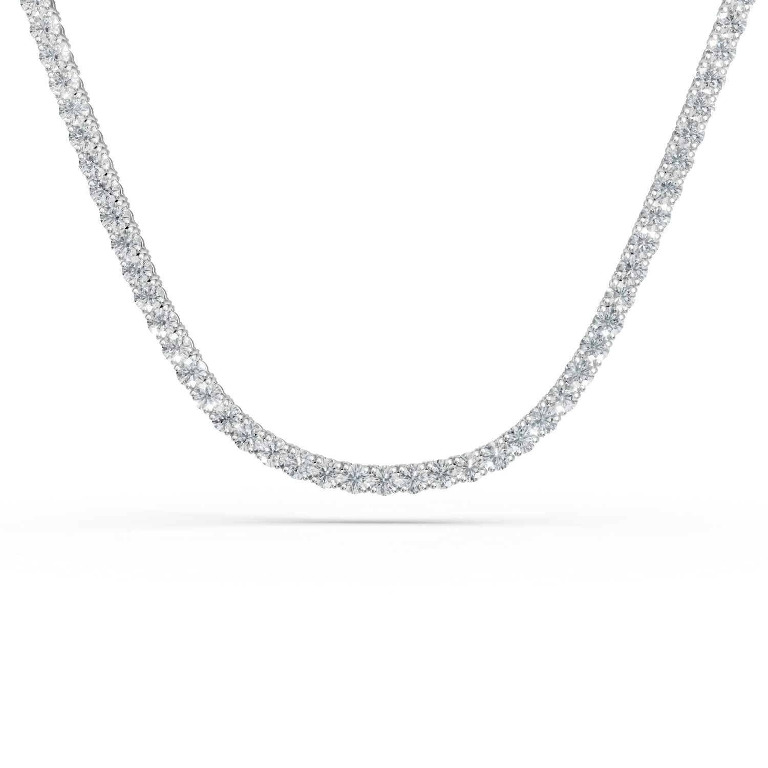 Colier tennis din aur alb cu diamante de 1.2ct Colier tennis din aur alb cu diamante de 1.2ct