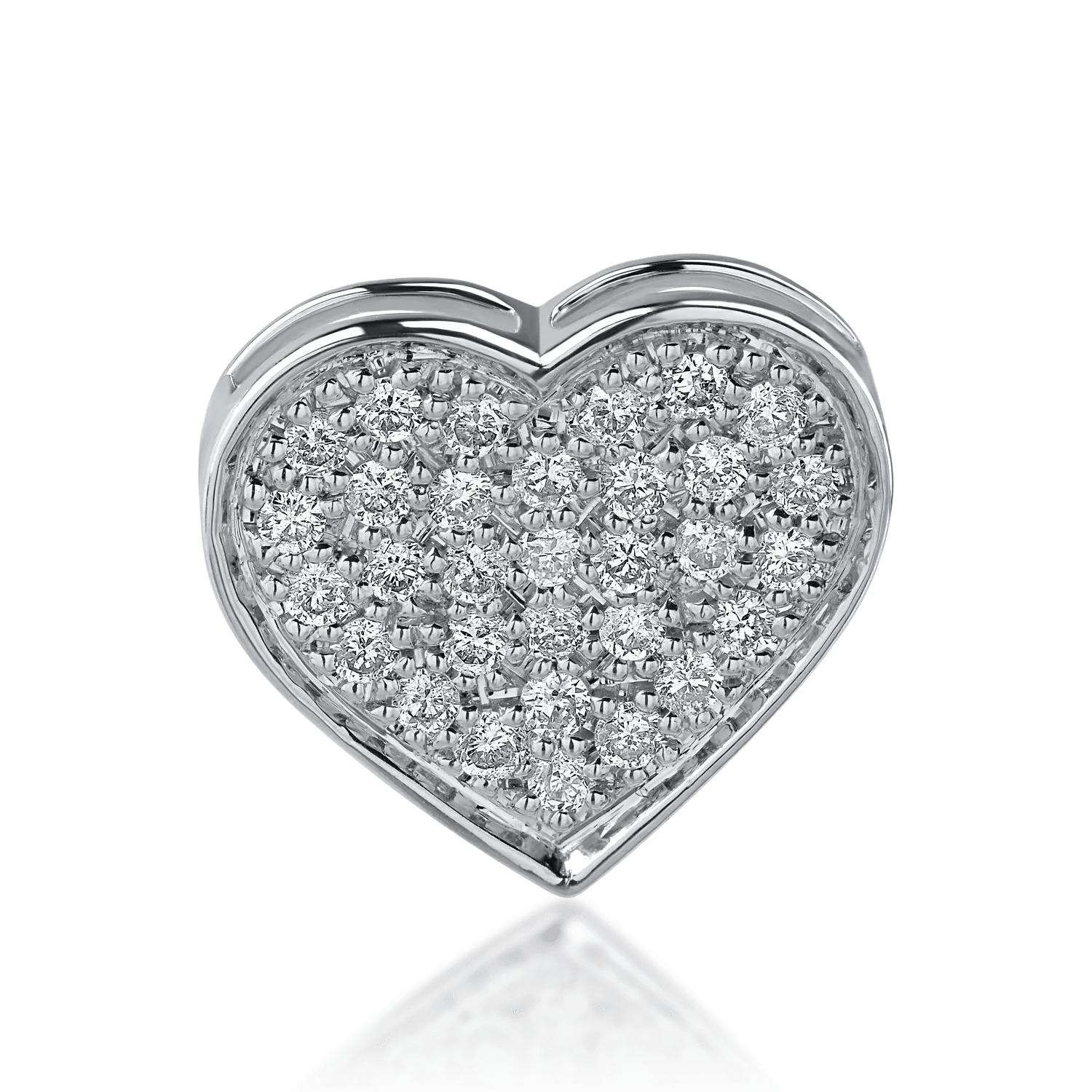 Pandantiv inimă din aur alb cu diamante 0.33ct Pandantiv inimă din aur alb cu diamante 0.33ct