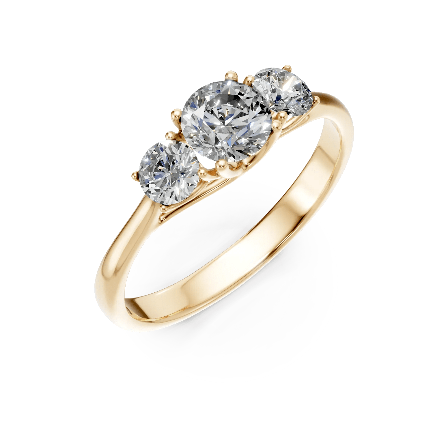 Inel cathy din aur galben cu diamante de 2.09ct create în laborator Inel cathy din aur galben cu diamante de 2.09ct create în laborator