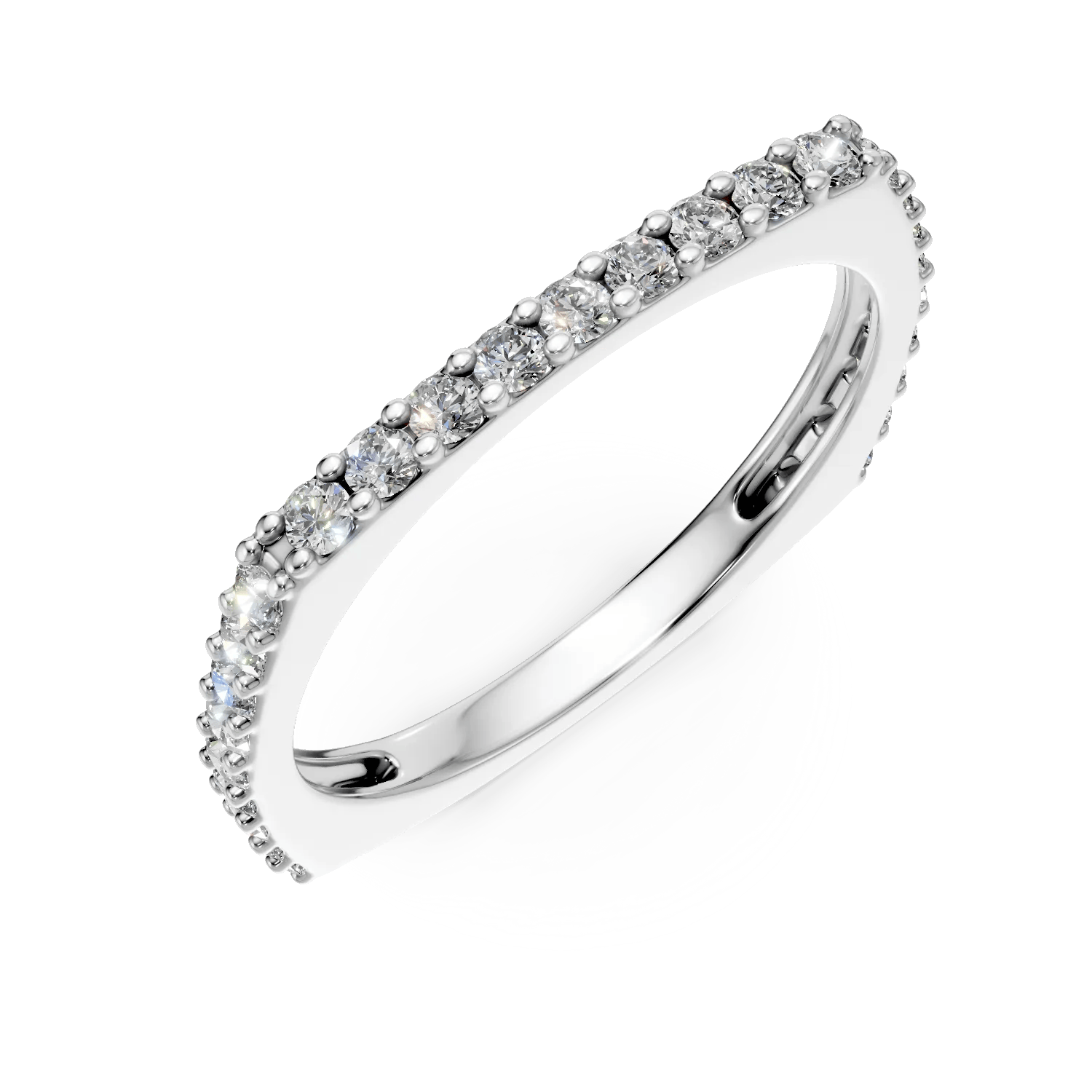 Inel semi eternity din aur alb cu zirconia – Teilor Inel semi eternity din aur alb cu zirconia – Teilor