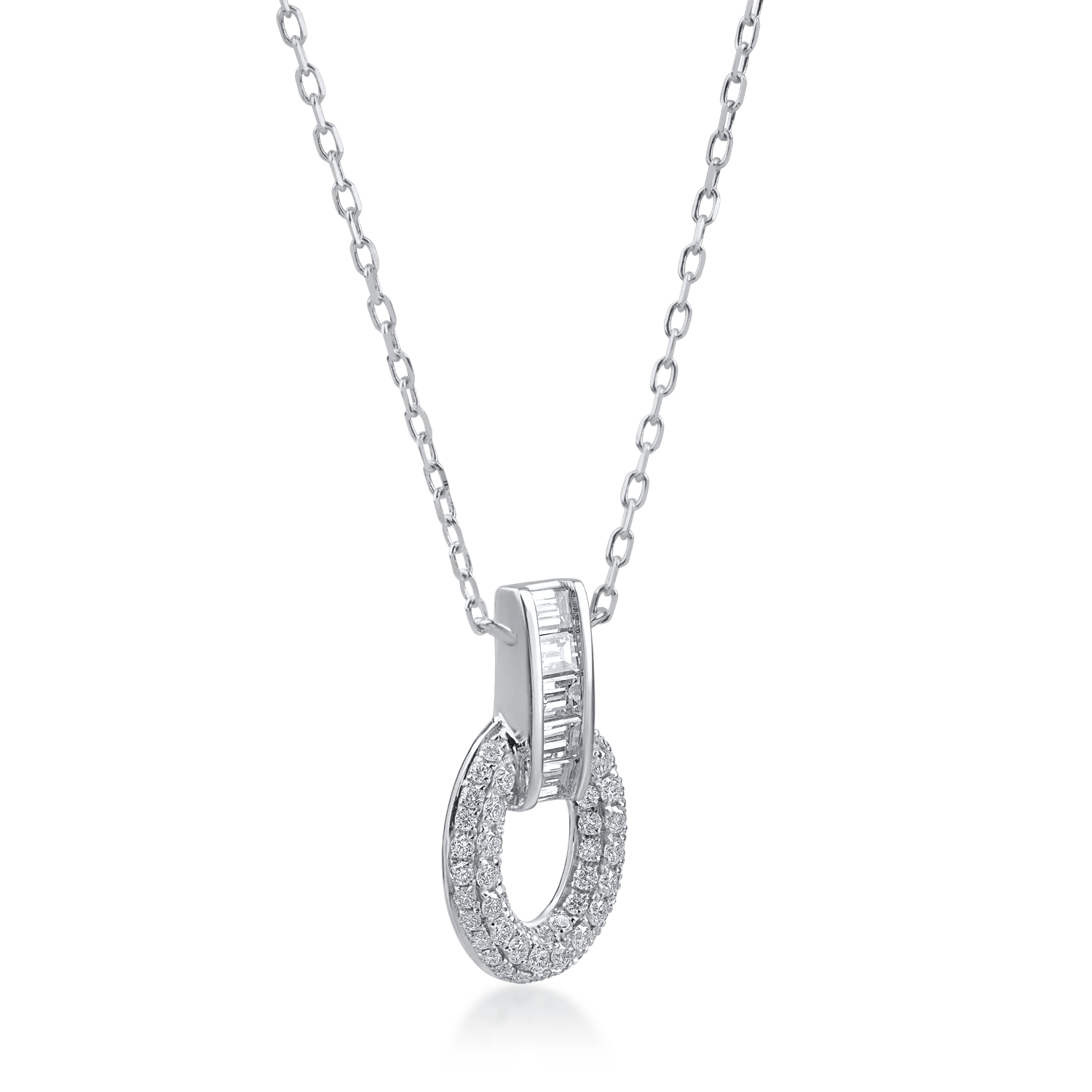 Lanț geometric din aur alb cu diamante de 0.51ct Lanț geometric din aur alb cu diamante de 0.51ct