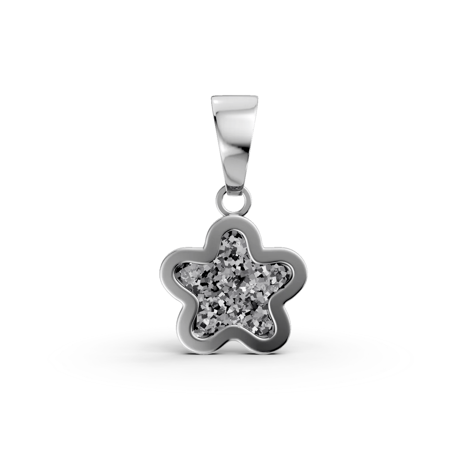 Pandantiv floare din aur alb Pandantiv floare din aur alb