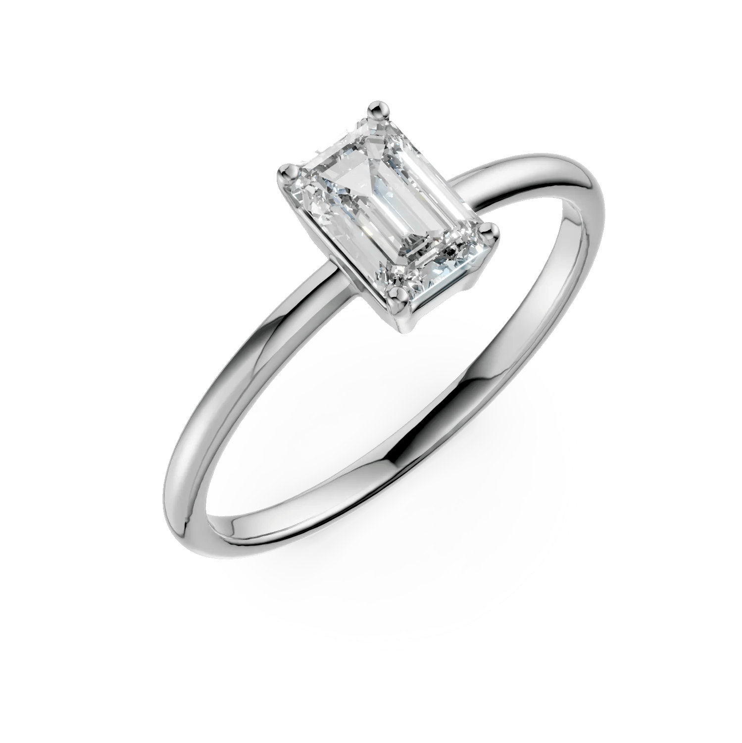 Inel de logodnă din aur alb cu zirconia solitaire – Teilor Inel de logodnă din aur alb cu zirconia solitaire – Teilor