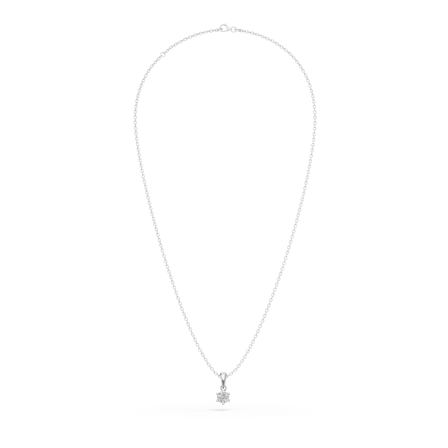 Lanț aur alb cu diamant solitaire 0.3ct Lanț aur alb cu diamant solitaire 0.3ct