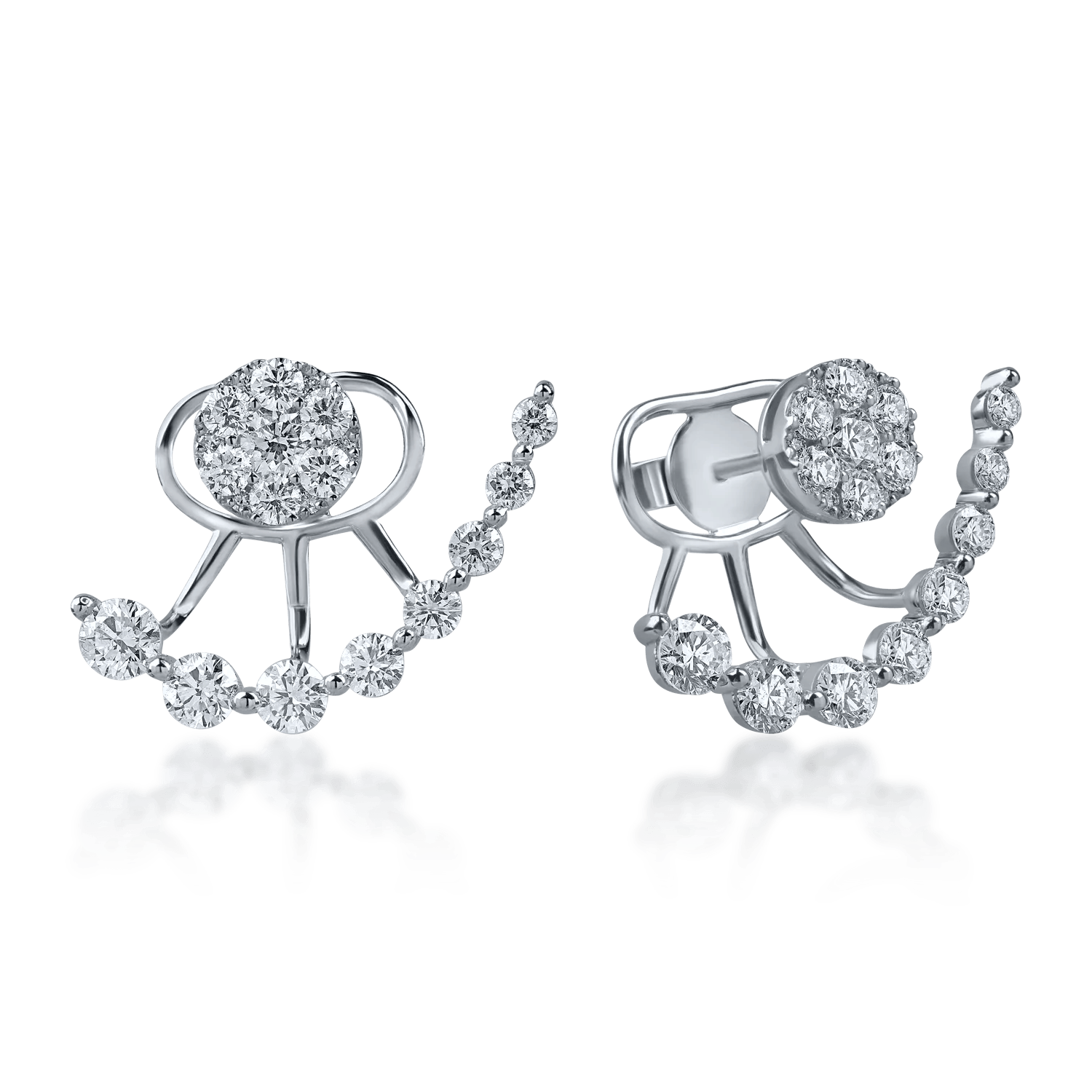 Cercei din aur alb cu diamante de 2.2ct – Teilor Cercei din aur alb cu diamante de 2.2ct – Teilor