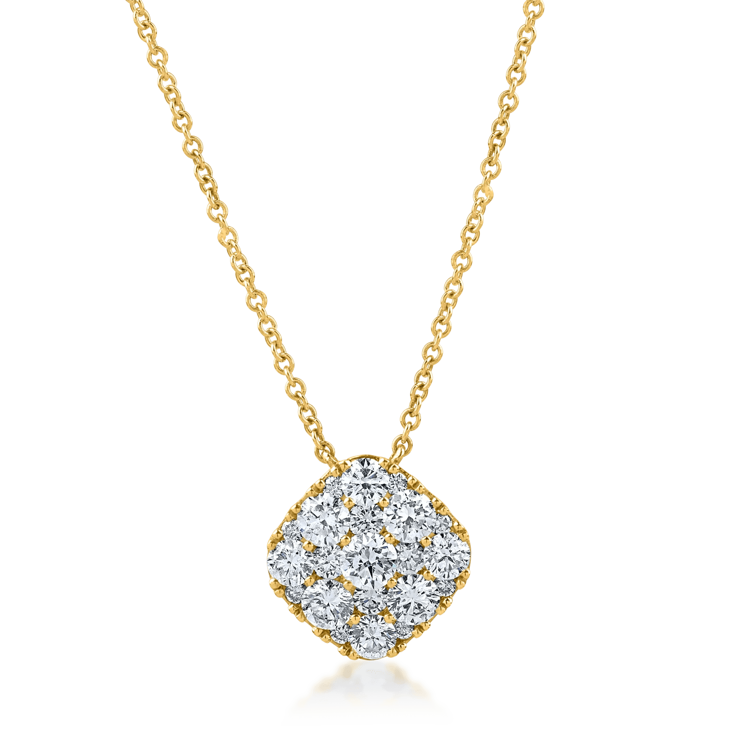 Lanț cu pandantiv din aur galben și diamante de 1.2ct Lanț cu pandantiv din aur galben și diamante de 1.2ct