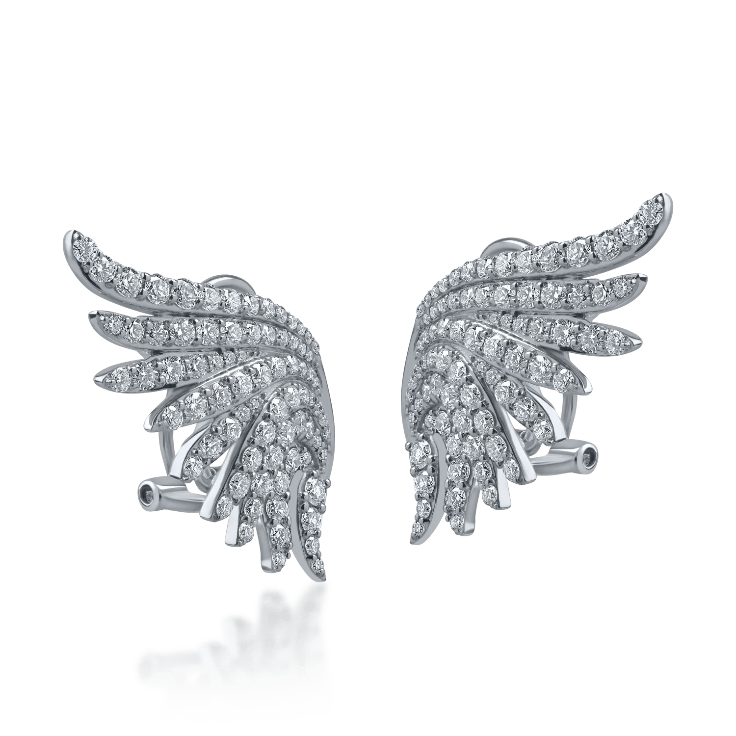 Cercei din aur alb cu diamante de 1.9ct Cercei din aur alb cu diamante de 1.9ct