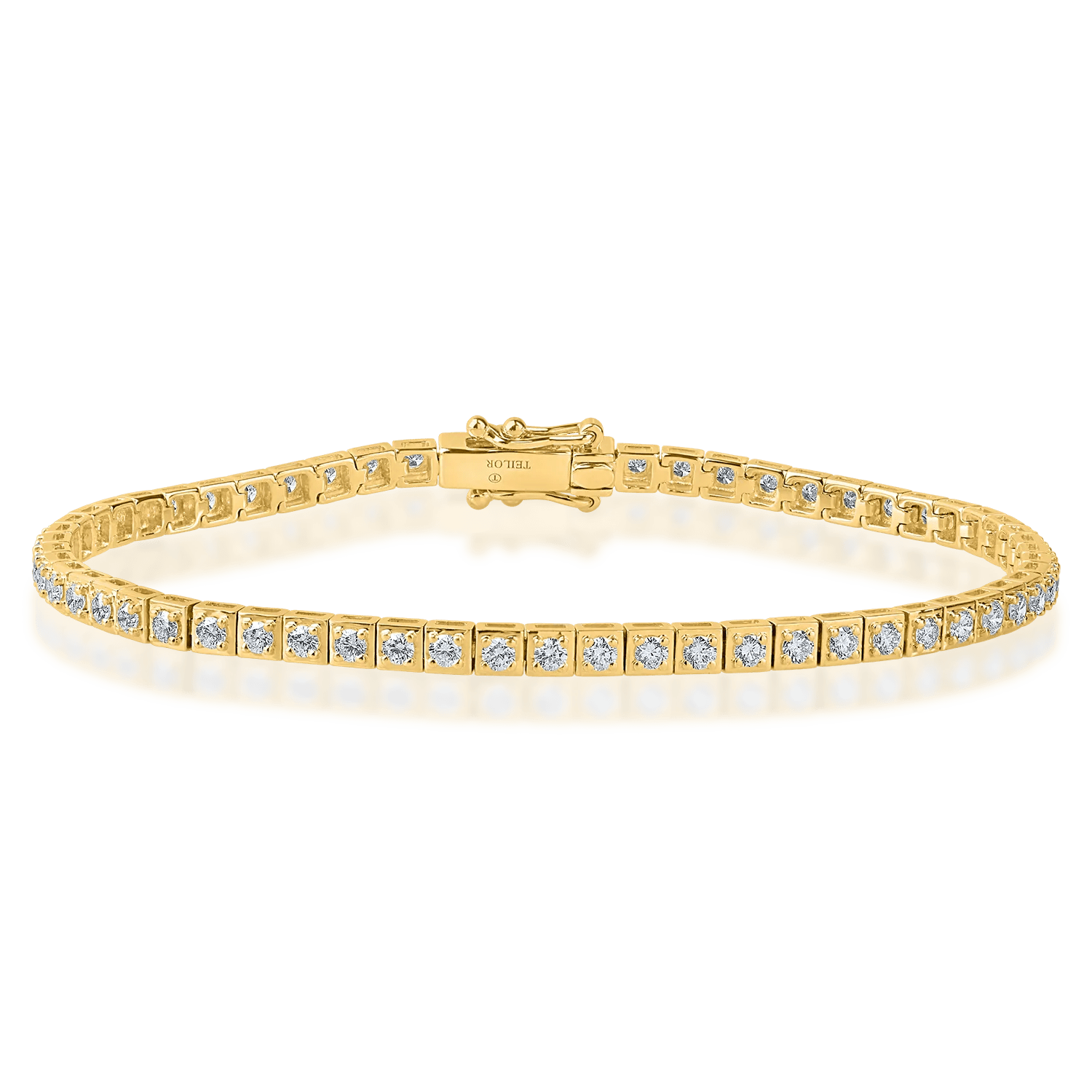 Brățară tennis din aur galben cu diamante de 1.5ct Brățară tennis din aur galben cu diamante de 1.5ct