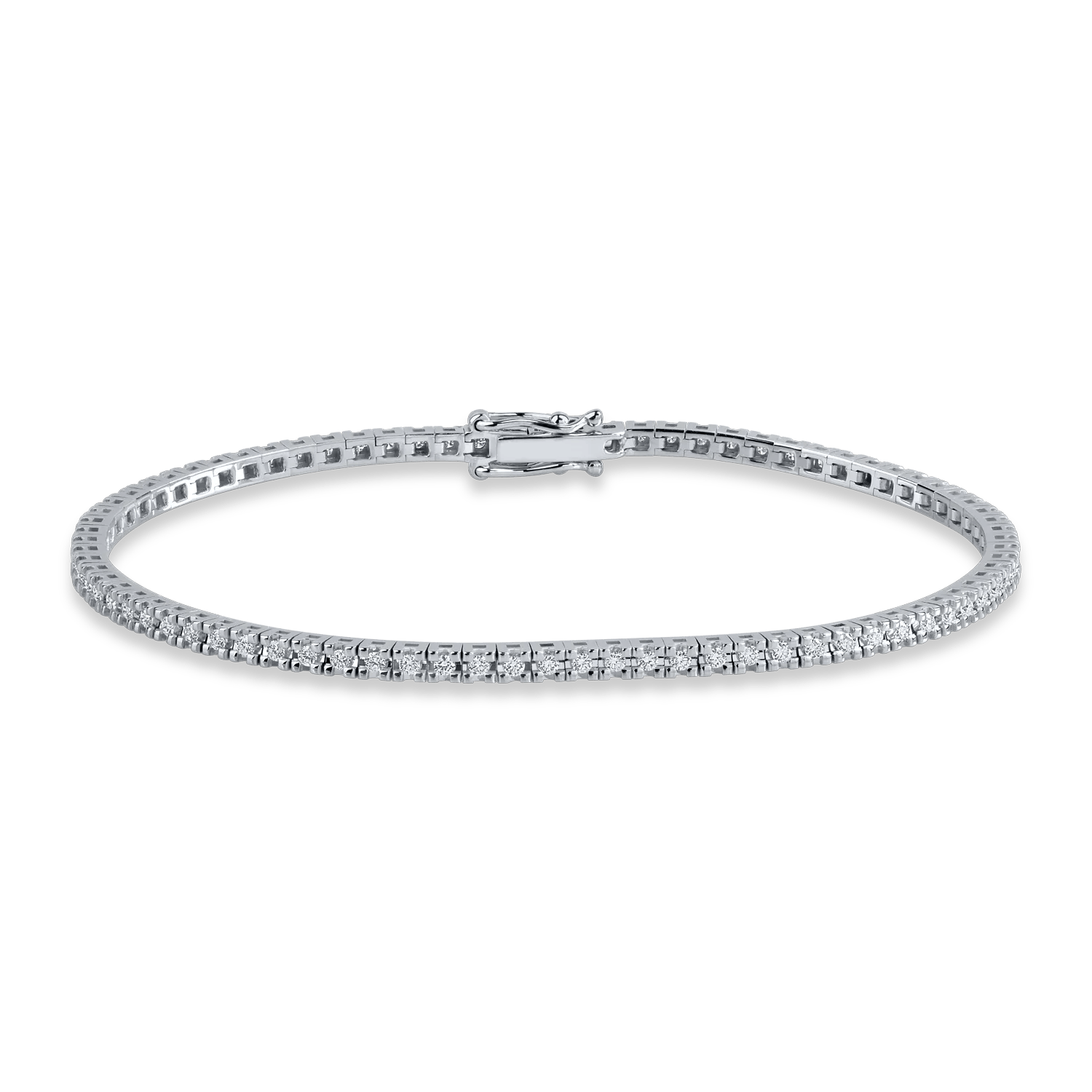 Brățară tennis din aur alb cu diamante de 1.1ct – Teilor Brățară tennis din aur alb cu diamante de 1.1ct – Teilor
