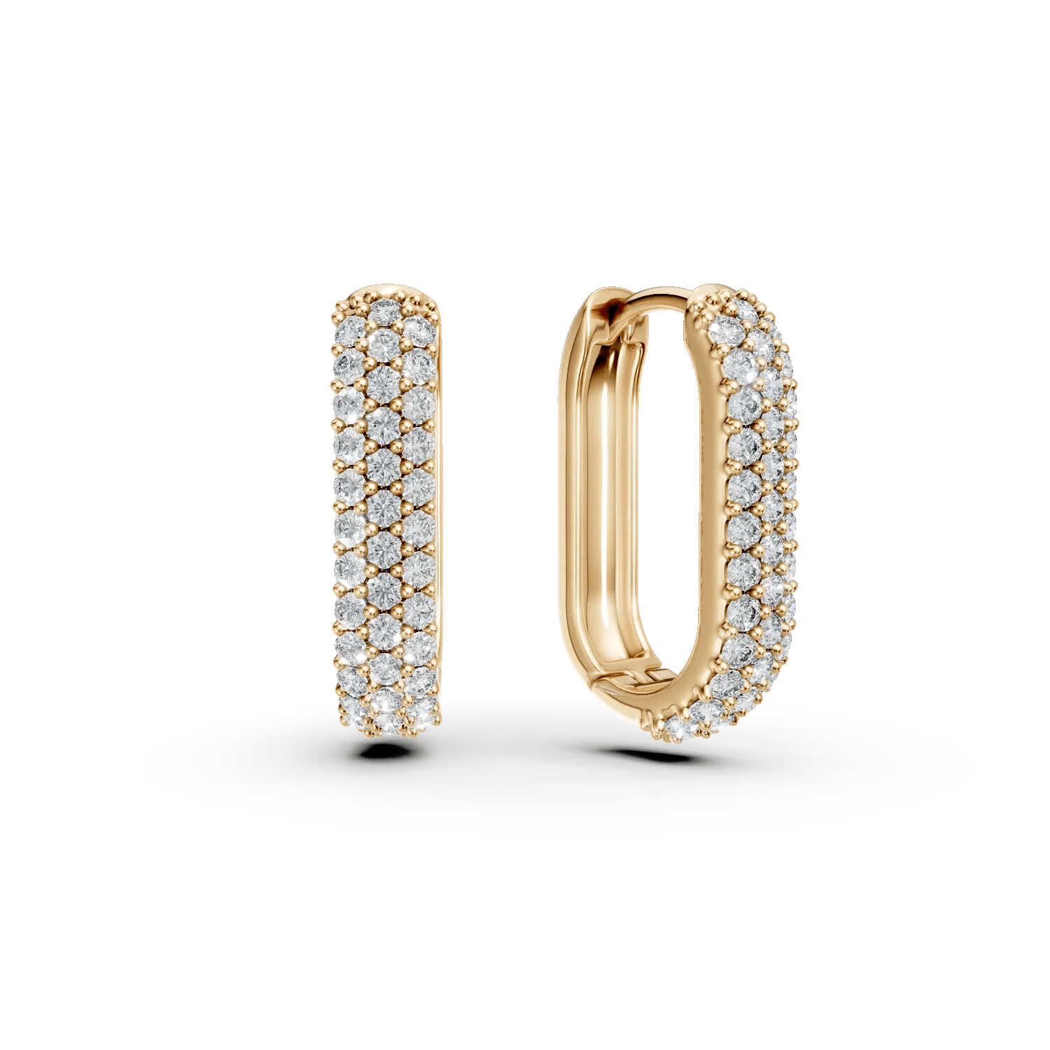 Cercei din aur galben cu zirconii Cercei din aur galben cu zirconii