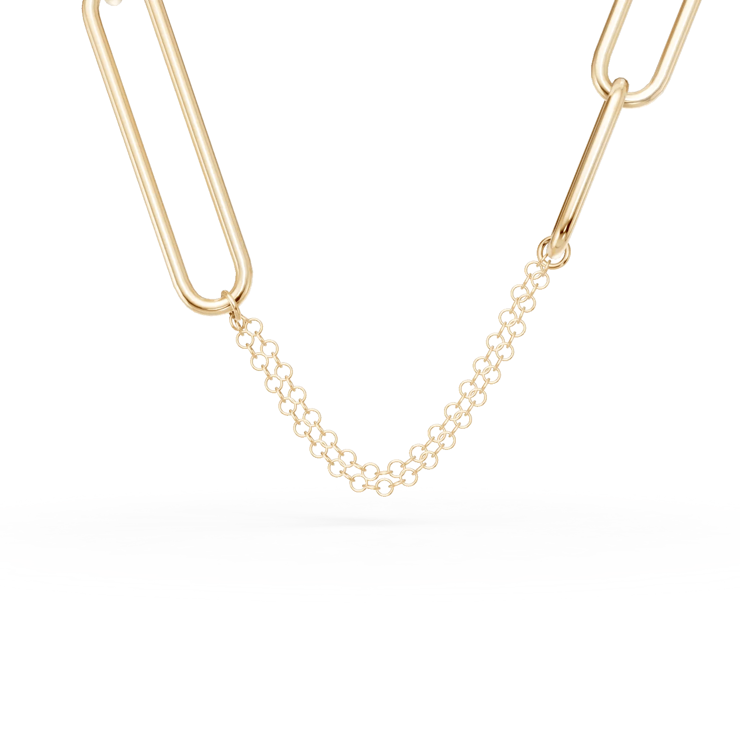 Lanț din aur galben cu detalii geometrice Lanț din aur galben cu detalii geometrice