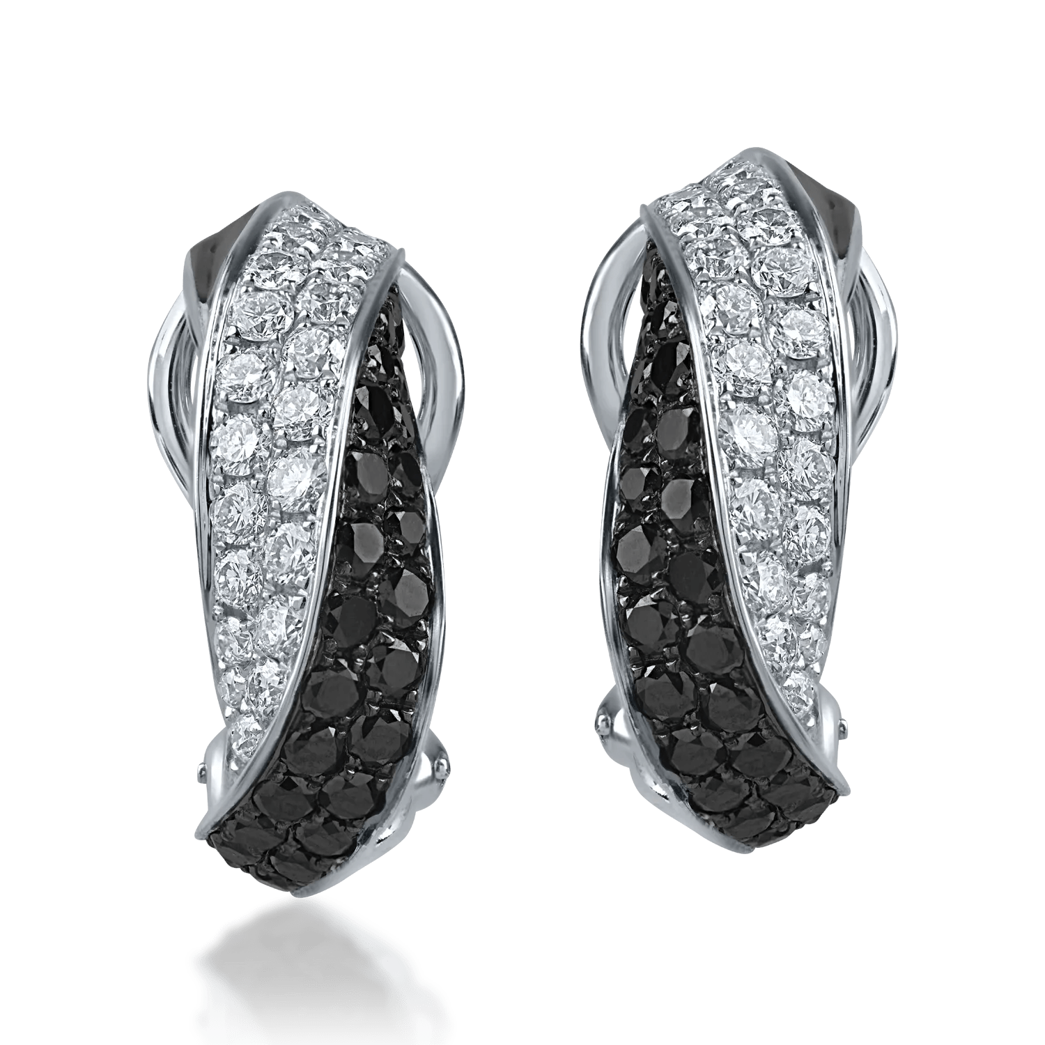 Cercei aur alb cu diamante de 2.2ct Cercei aur alb cu diamante de 2.2ct