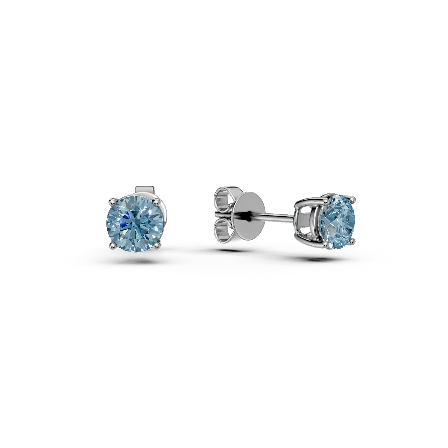 Cercei din aur alb cu topaze albastre de 1.2ct Cercei din aur alb cu topaze albastre de 1.2ct