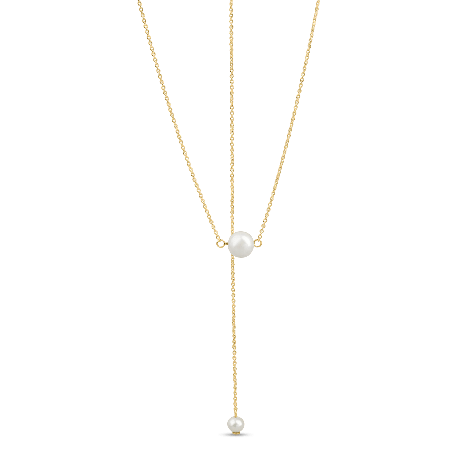 Colier din aur galben cu perle naturale și lanț pentru spate Colier din aur galben cu perle naturale și lanț pentru spate