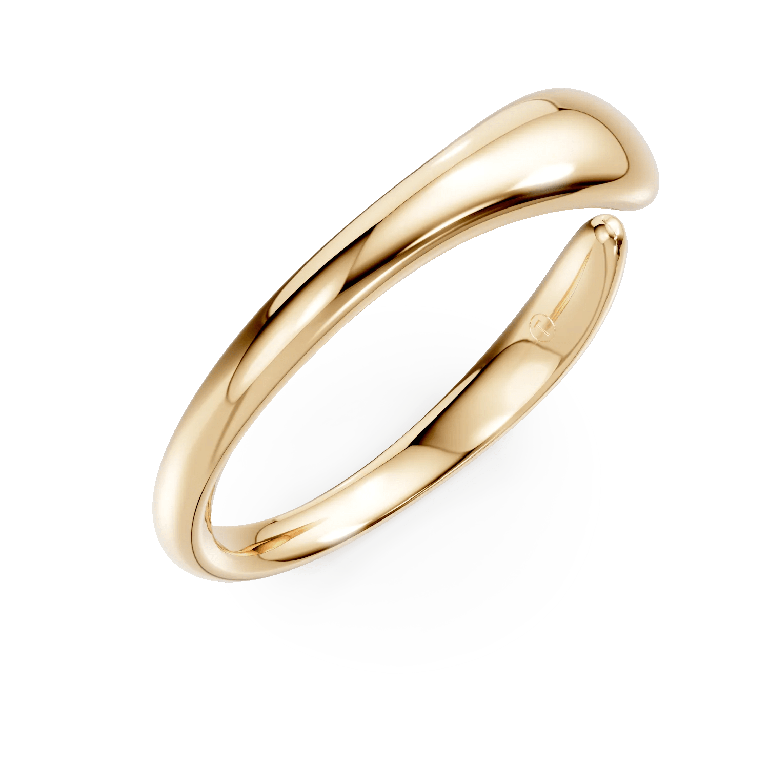 Inel minimalist deschis din aur galben Inel minimalist deschis din aur galben