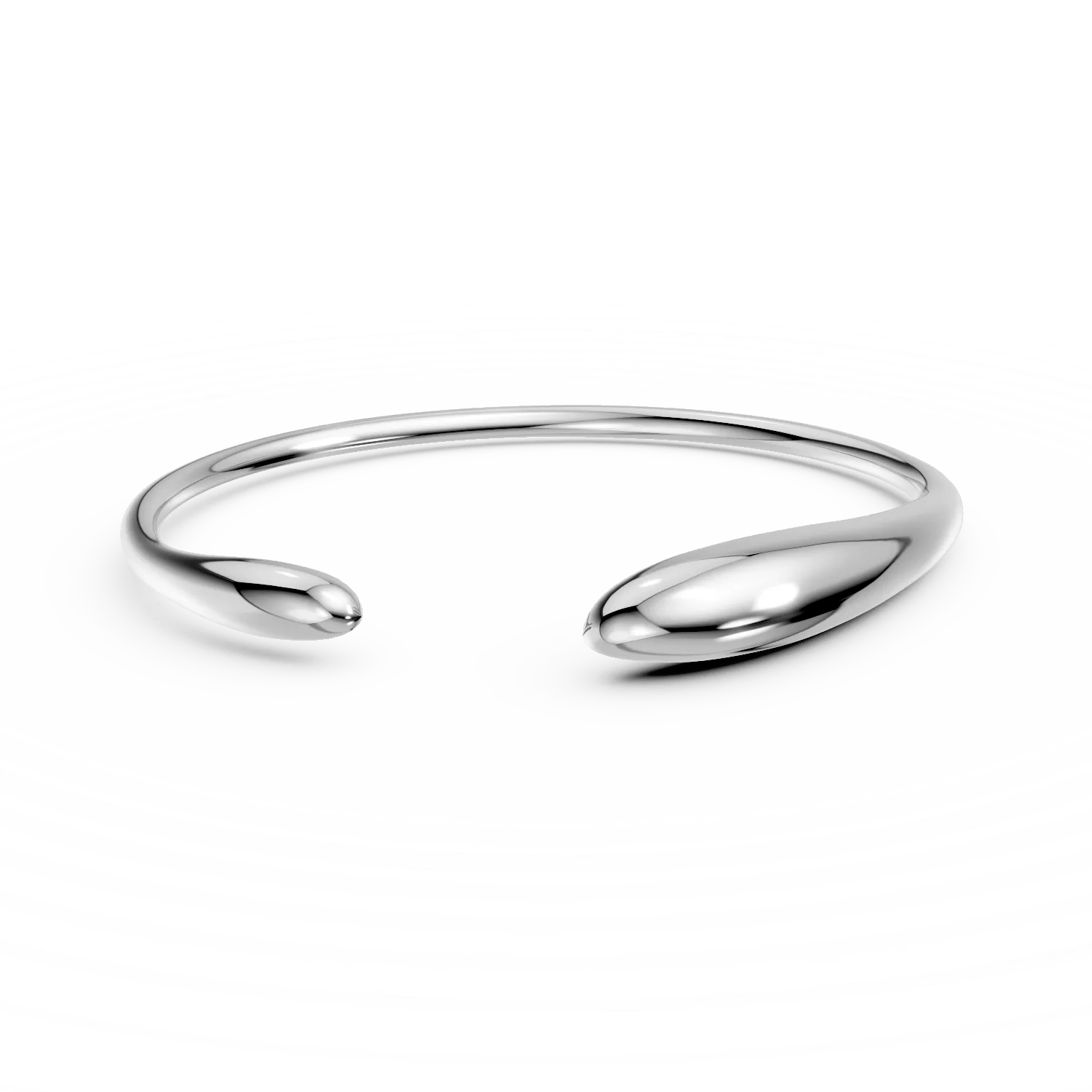 Brățară deschisă minimalistă din aur alb Brățară deschisă minimalistă din aur alb