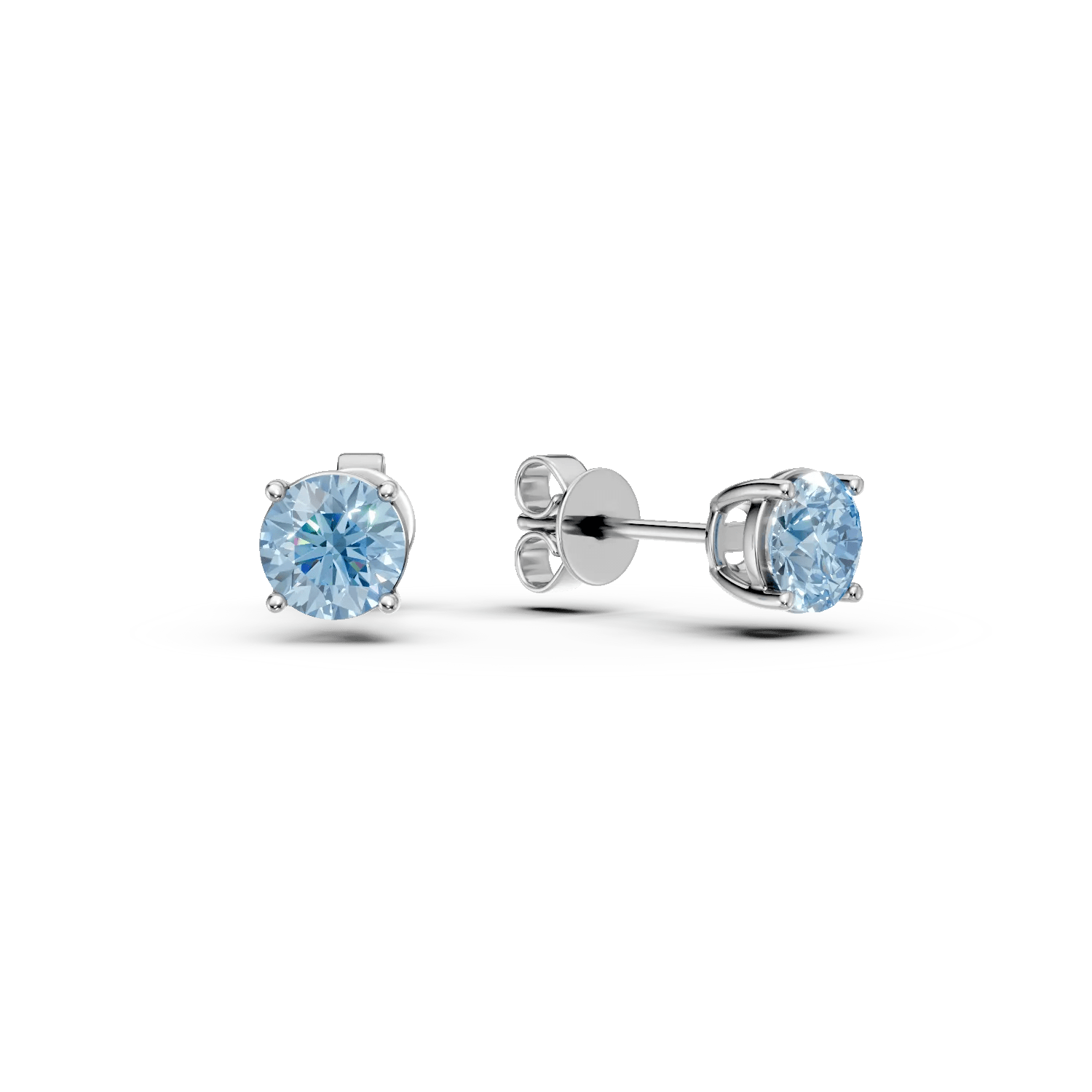 Cercei din aur alb cu acvamarine de 1.3ct Cercei din aur alb cu acvamarine de 1.3ct