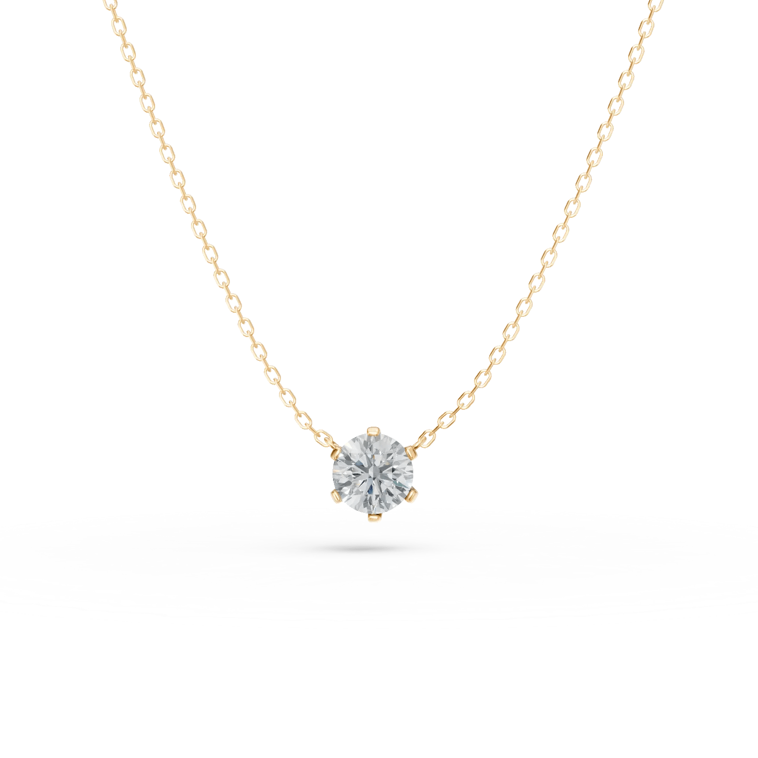 Lanț cu pandantiv din aur galben și diamant de 0.1ct Lanț cu pandantiv din aur galben și diamant de 0.1ct