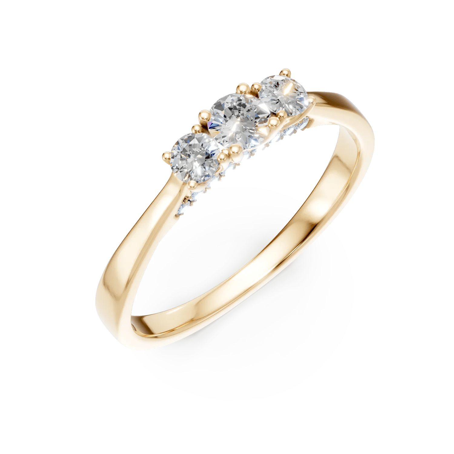 Inel din aur galben cu diamante de 0.6ct Inel din aur galben cu diamante de 0.6ct