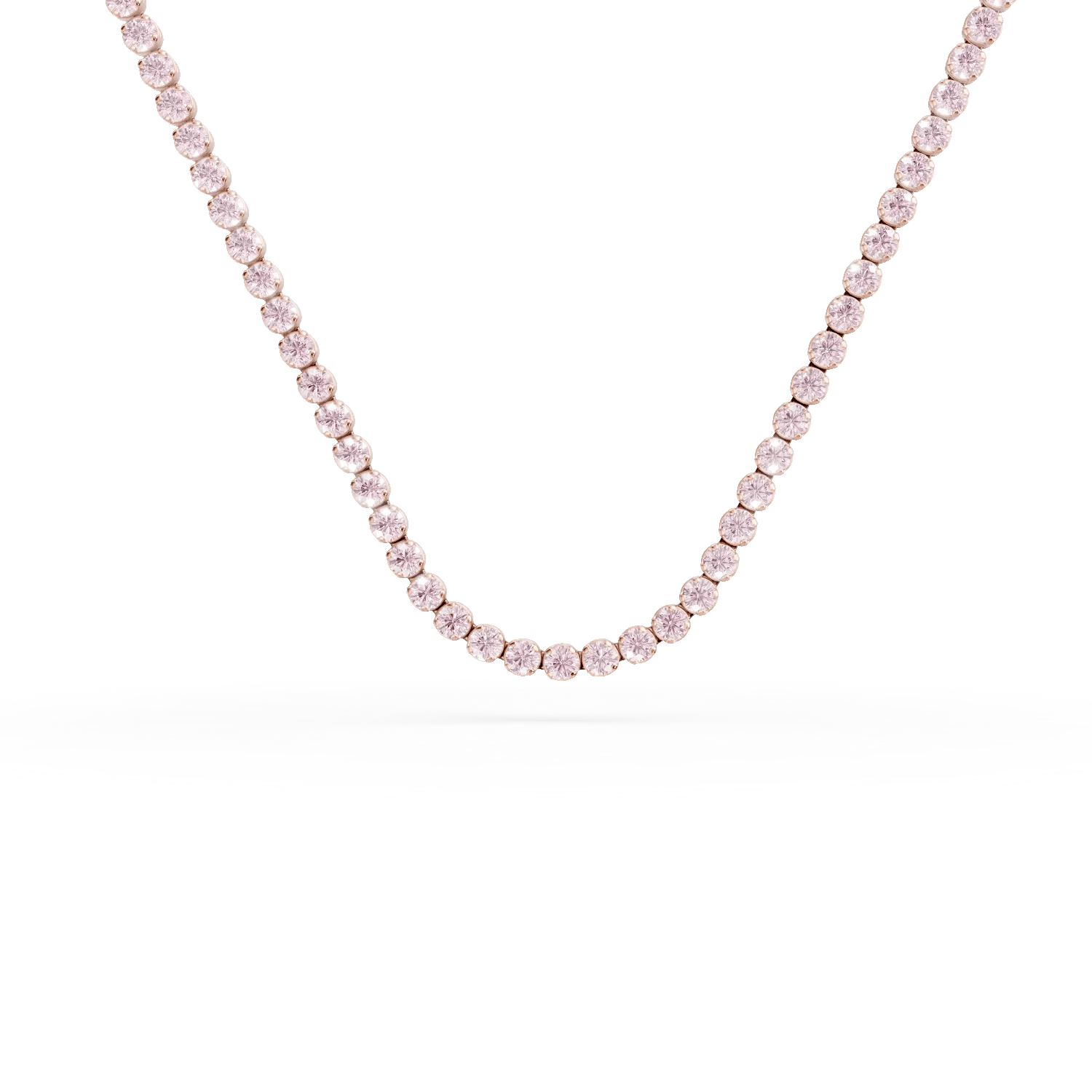 Colier din aur roz cu zirconii roz Colier din aur roz cu zirconii roz