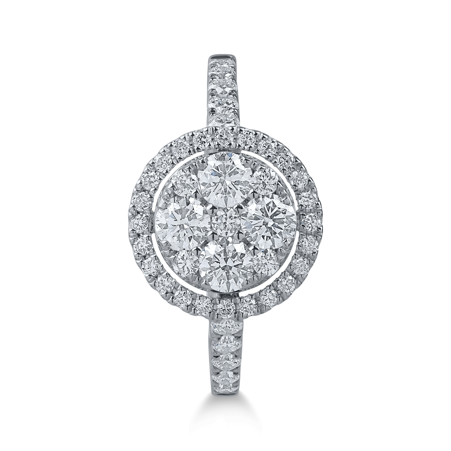Inel din aur alb cu diamante 0.9ct Inel din aur alb cu diamante 0.9ct