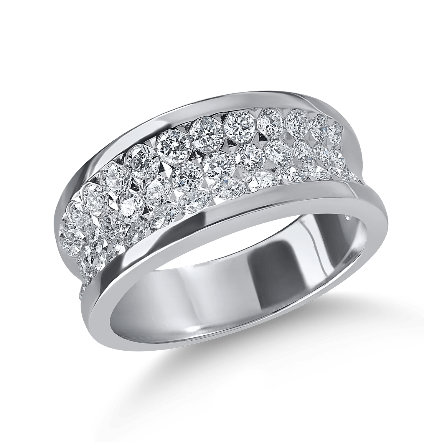 Inel semi eternity din aur alb cu diamante de 1.06ct Inel semi eternity din aur alb cu diamante de 1.06ct