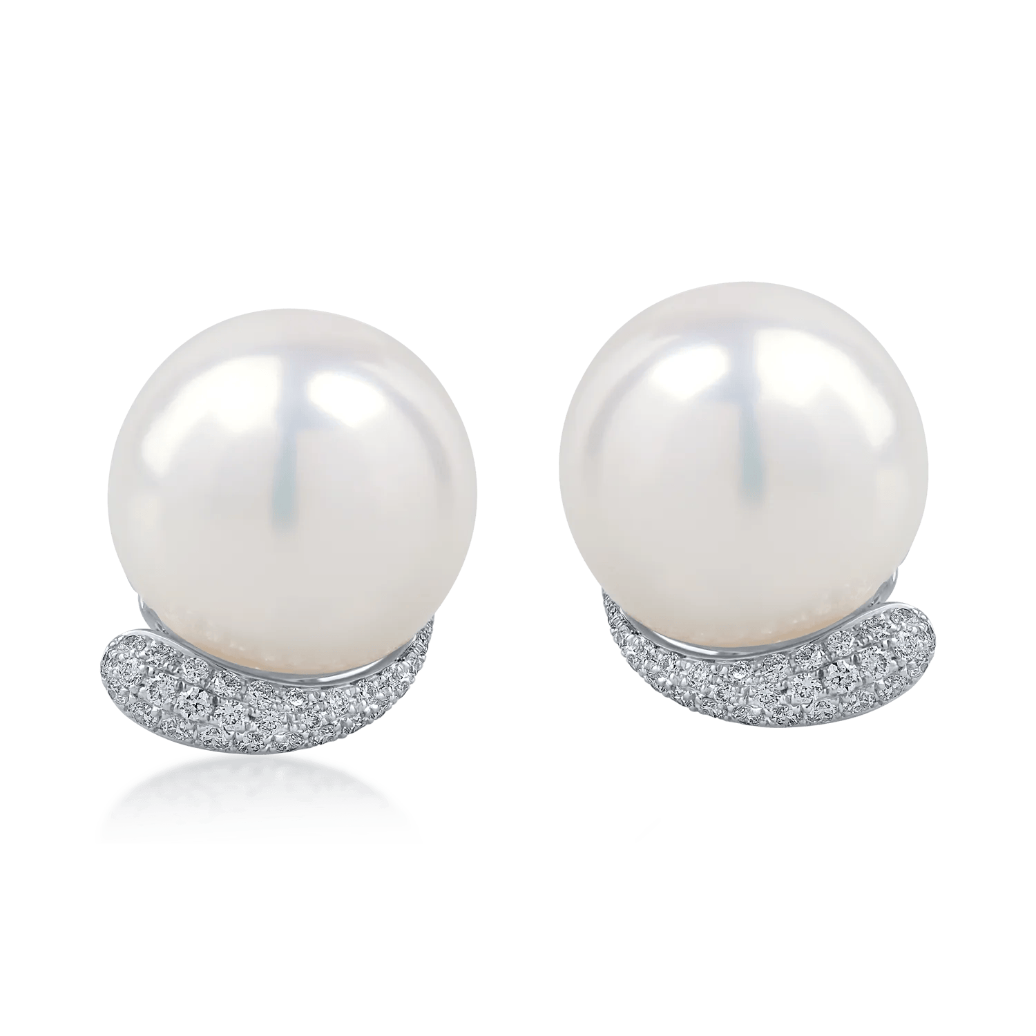 Cercei din aur alb cu diamante – Teilor Cercei din aur alb cu diamante – Teilor