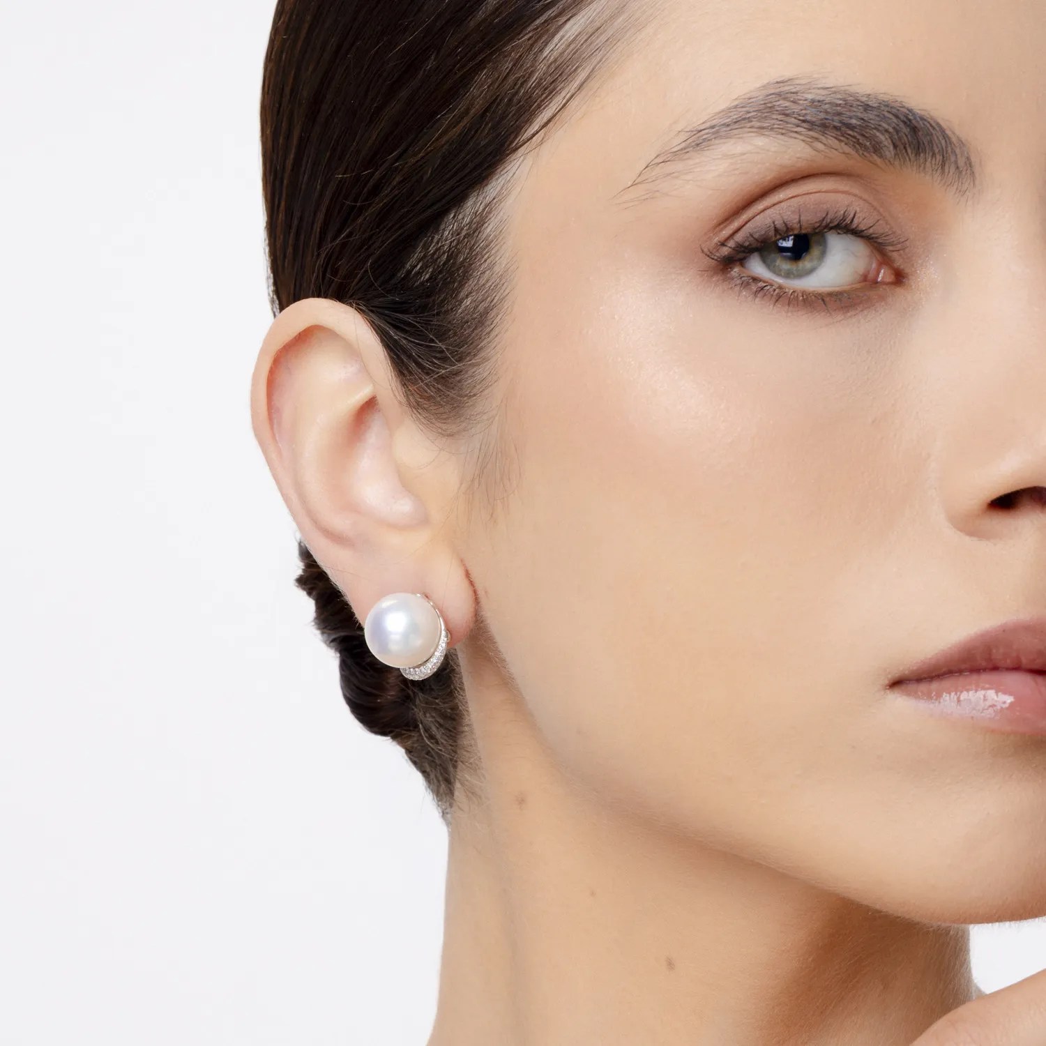 Cercei din aur alb cu diamante – Teilor Cercei din aur alb cu diamante – Teilor