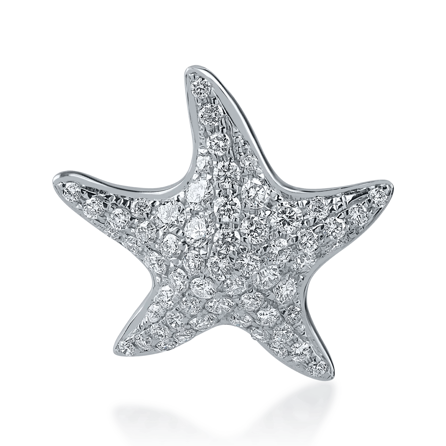 Pandantiv stea de mare din aur alb cu diamante de 0.6ct – Teilor Pandantiv stea de mare din aur alb cu diamante de 0.6ct – Teilor