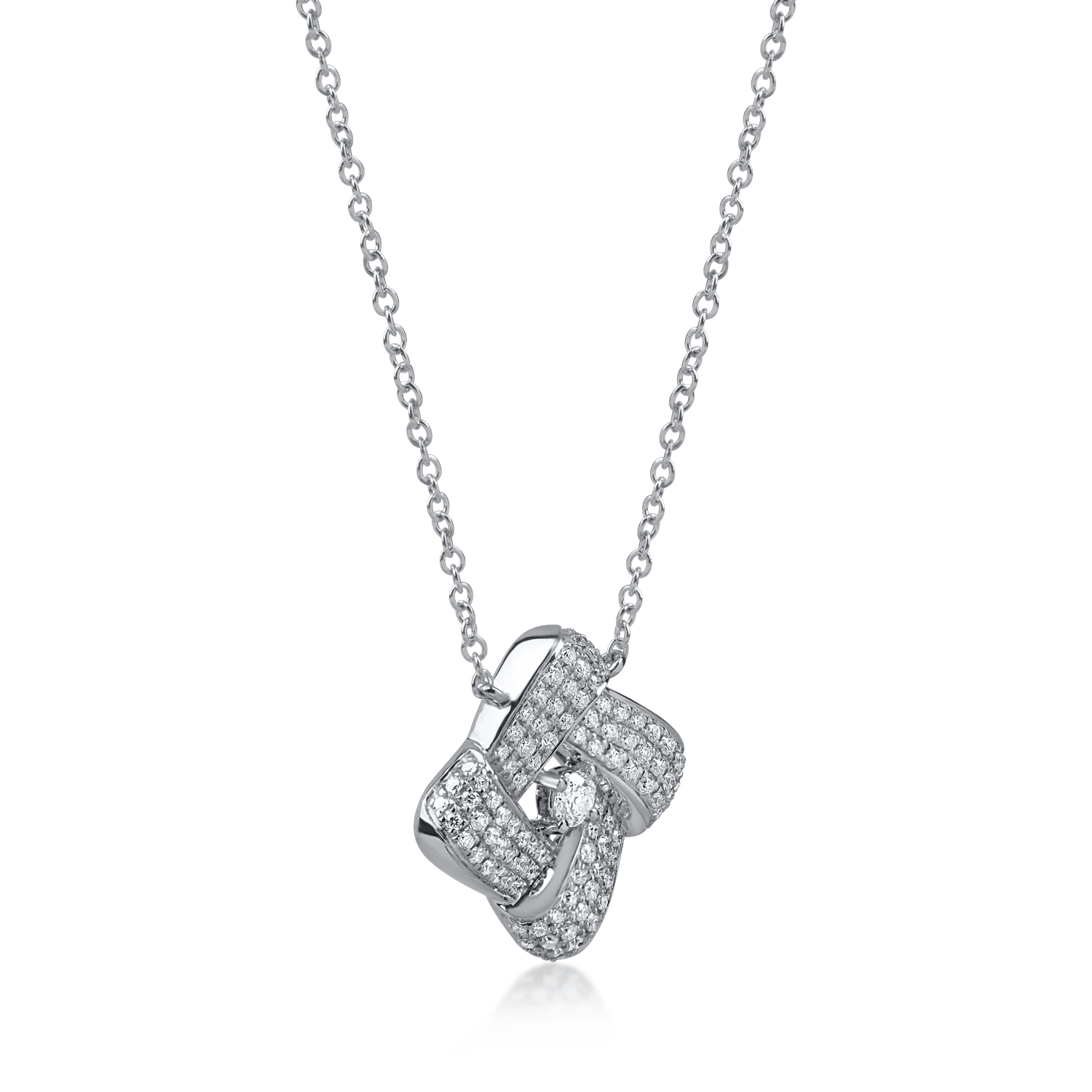 Lanț aur alb și diamante 0.5ct elegant Lanț aur alb și diamante 0.5ct elegant