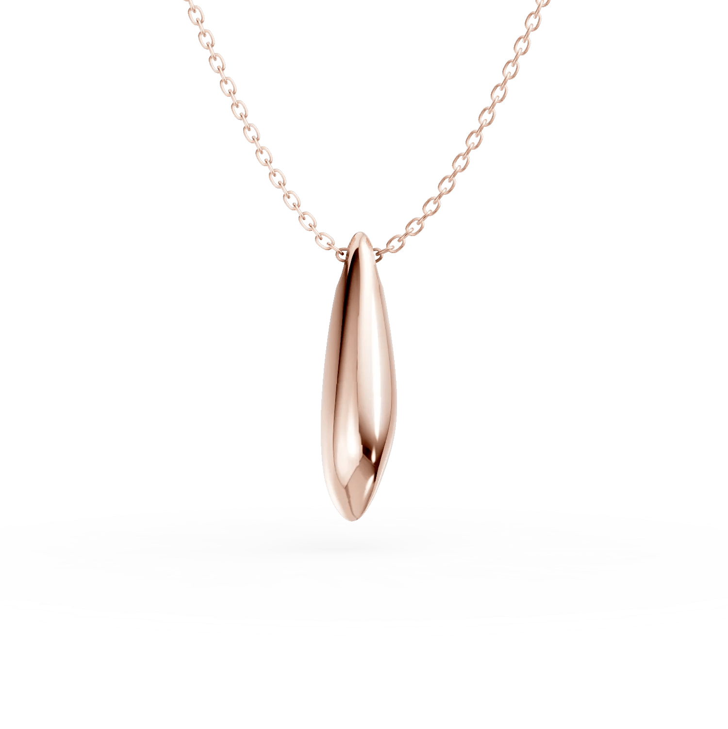 Colier cu pandantiv minimalist din aur roz Colier cu pandantiv minimalist din aur roz