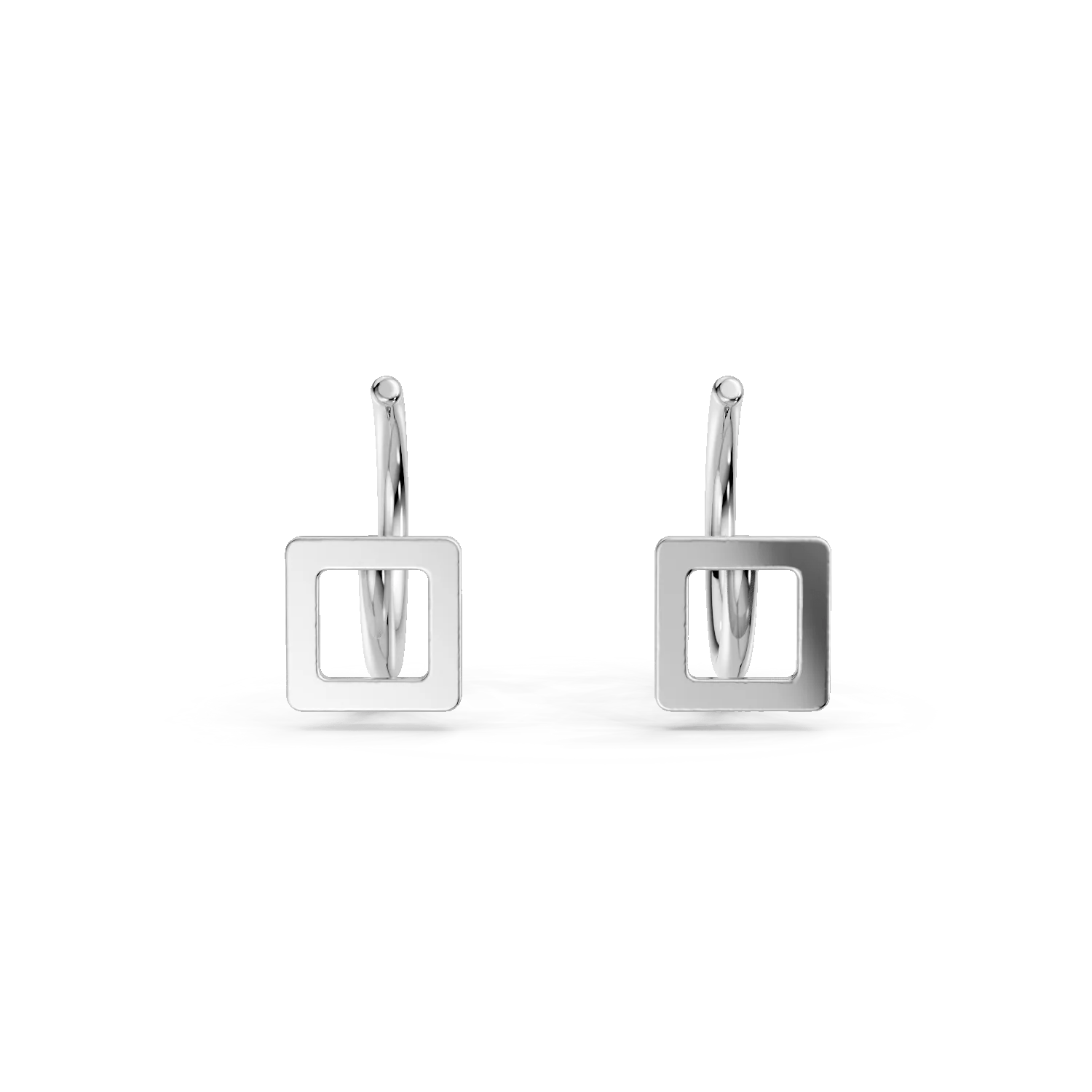 Cercei aur alb design geometric elegant Cercei aur alb design geometric elegant