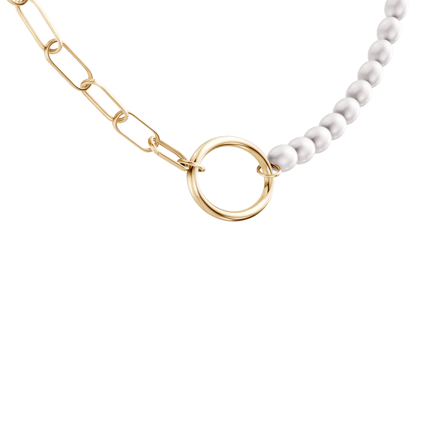 Colier aur galben cu perle naturale Colier aur galben cu perle naturale