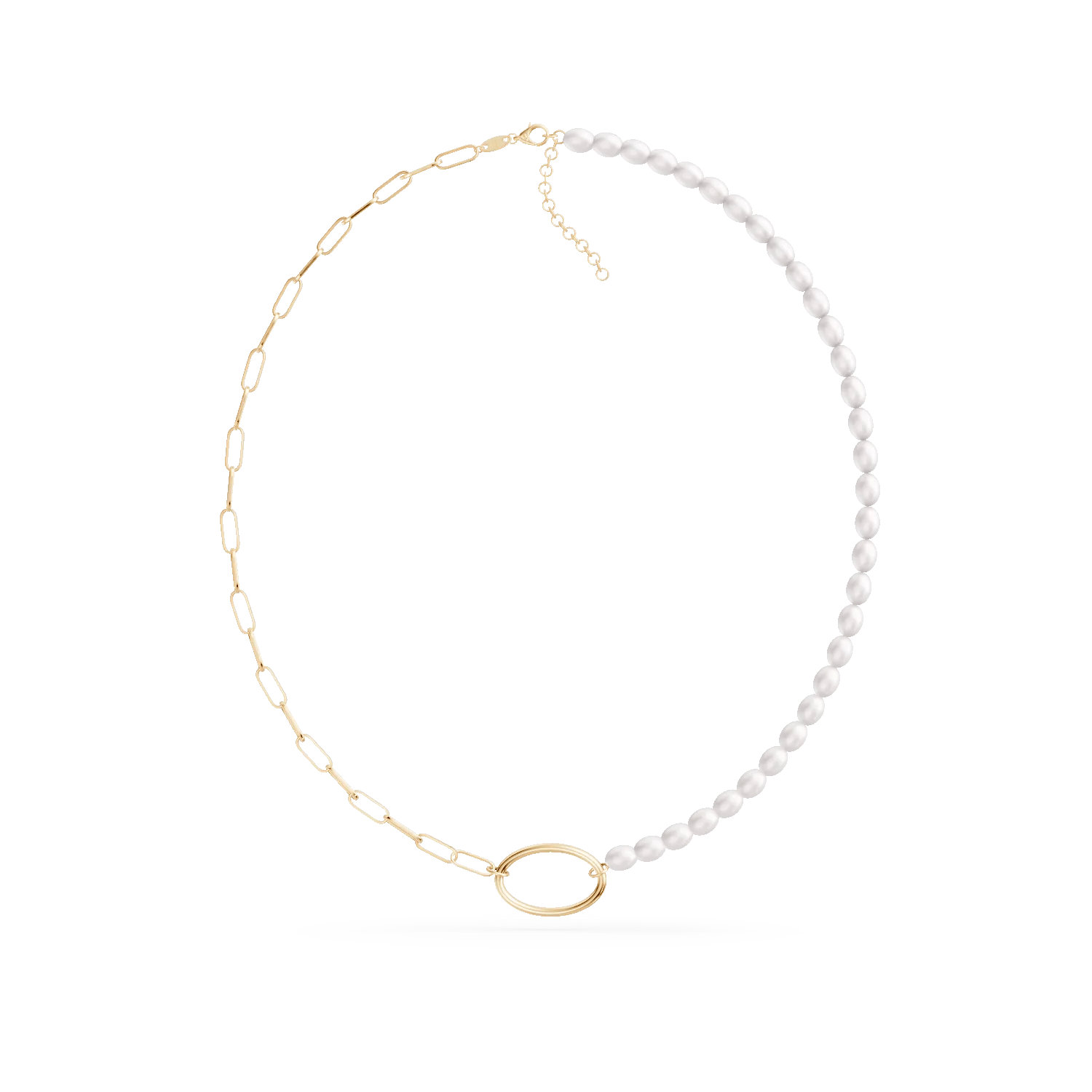 Colier aur galben cu perle naturale Colier aur galben cu perle naturale