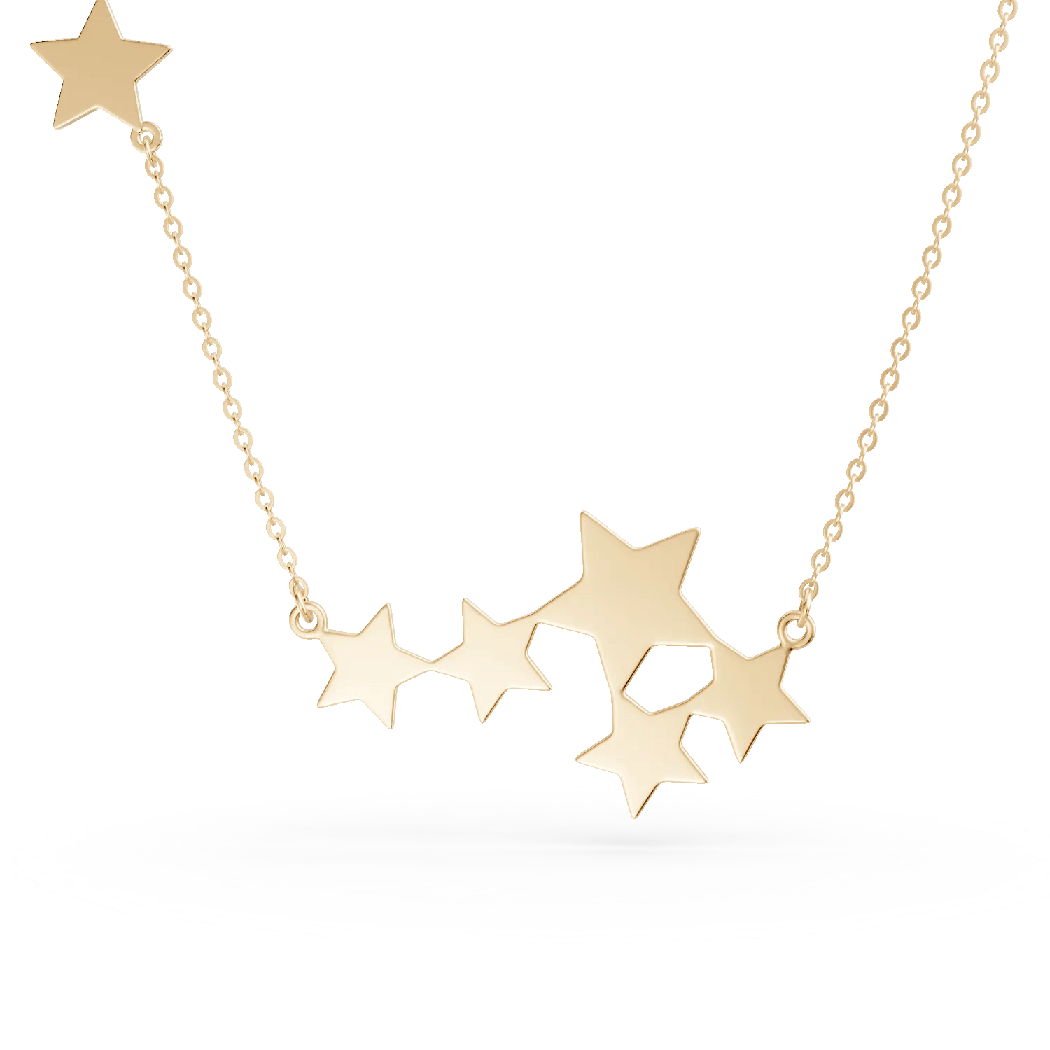 Lanț cu steluțe din aur galben Lanț cu steluțe din aur galben